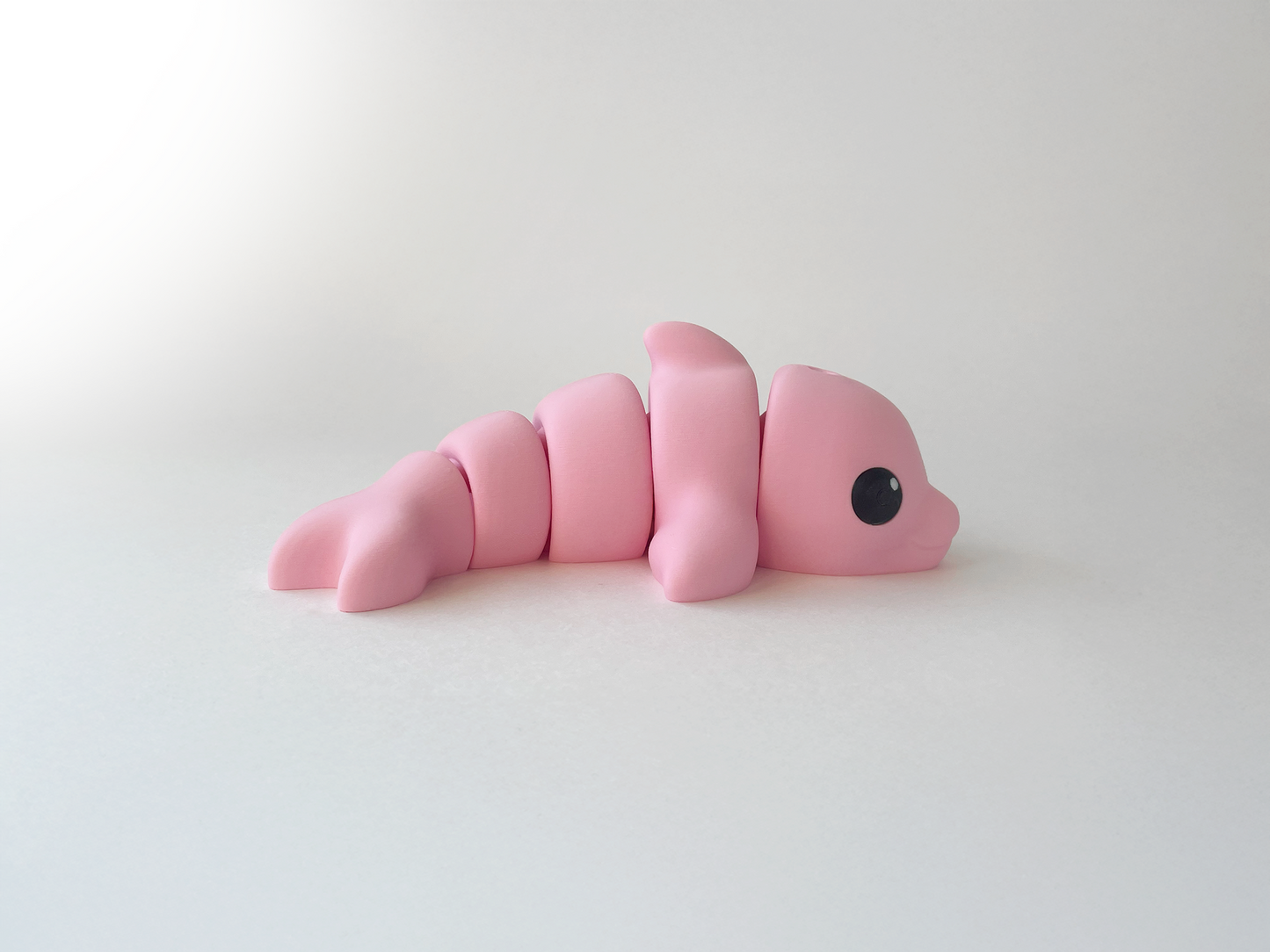 ZOU's Cute Pink Dolphin Fidget Toy - Medium High-Quality 3D-Printed Articulated Buddy with Tiki-Taka Noise for Indoor and Outdoor Play & Stress Relief