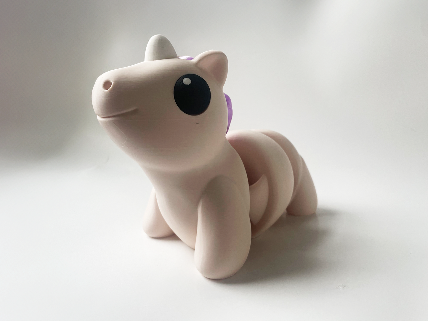 ZOU's BIG Beige Unicorn Fidget Toy - High-Quality 3D-Printed Articulated Unicorn with Tiki-Taka Noise for Indoor and Outdoor Play & Stress Relief
