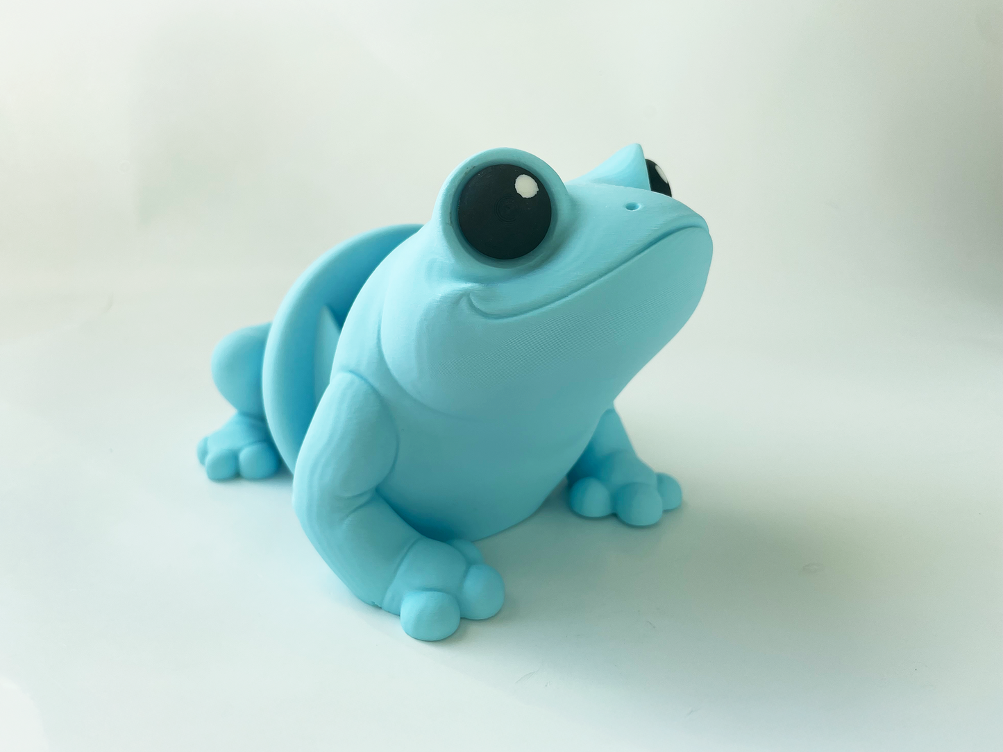 ZOU's BIG Blue Frog Fidget Toy - Large High-Quality 3D Printed Articulated Froggy for Indoor & Outdoor & Stress Relief Play