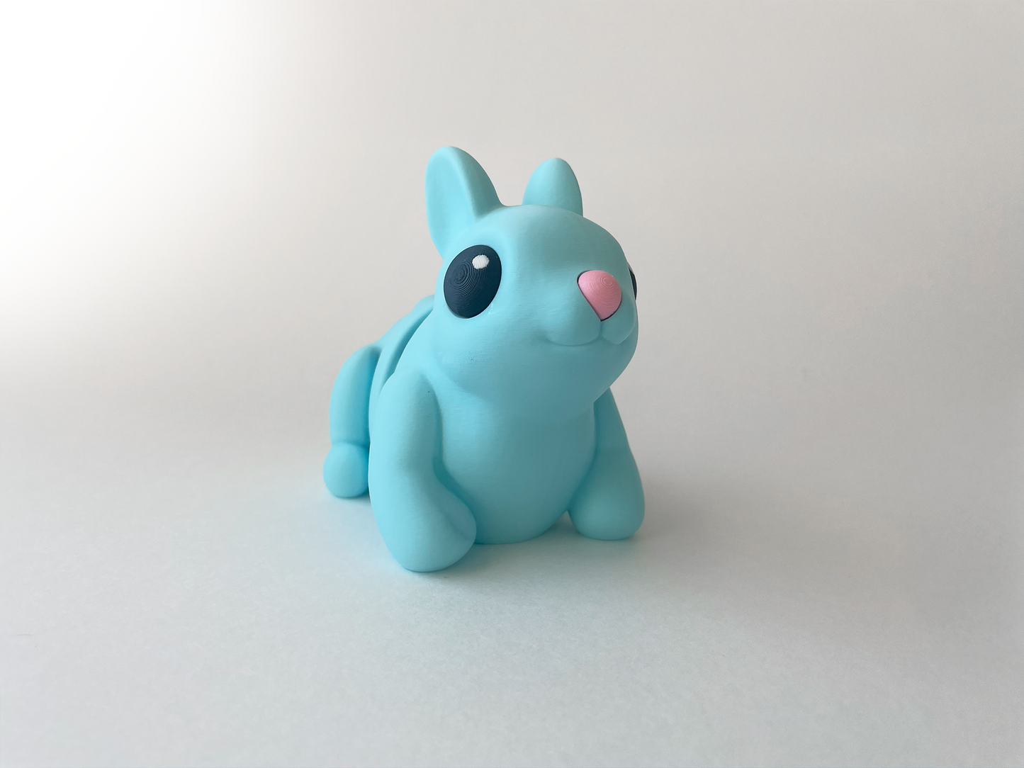 Easter's Baby Blue Bunny Fidget Toy - Medium High-Quality 3D-Printed Articulated Buddy with Tiki-Taka Noise for Indoor and Outdoor Play Stress Relief