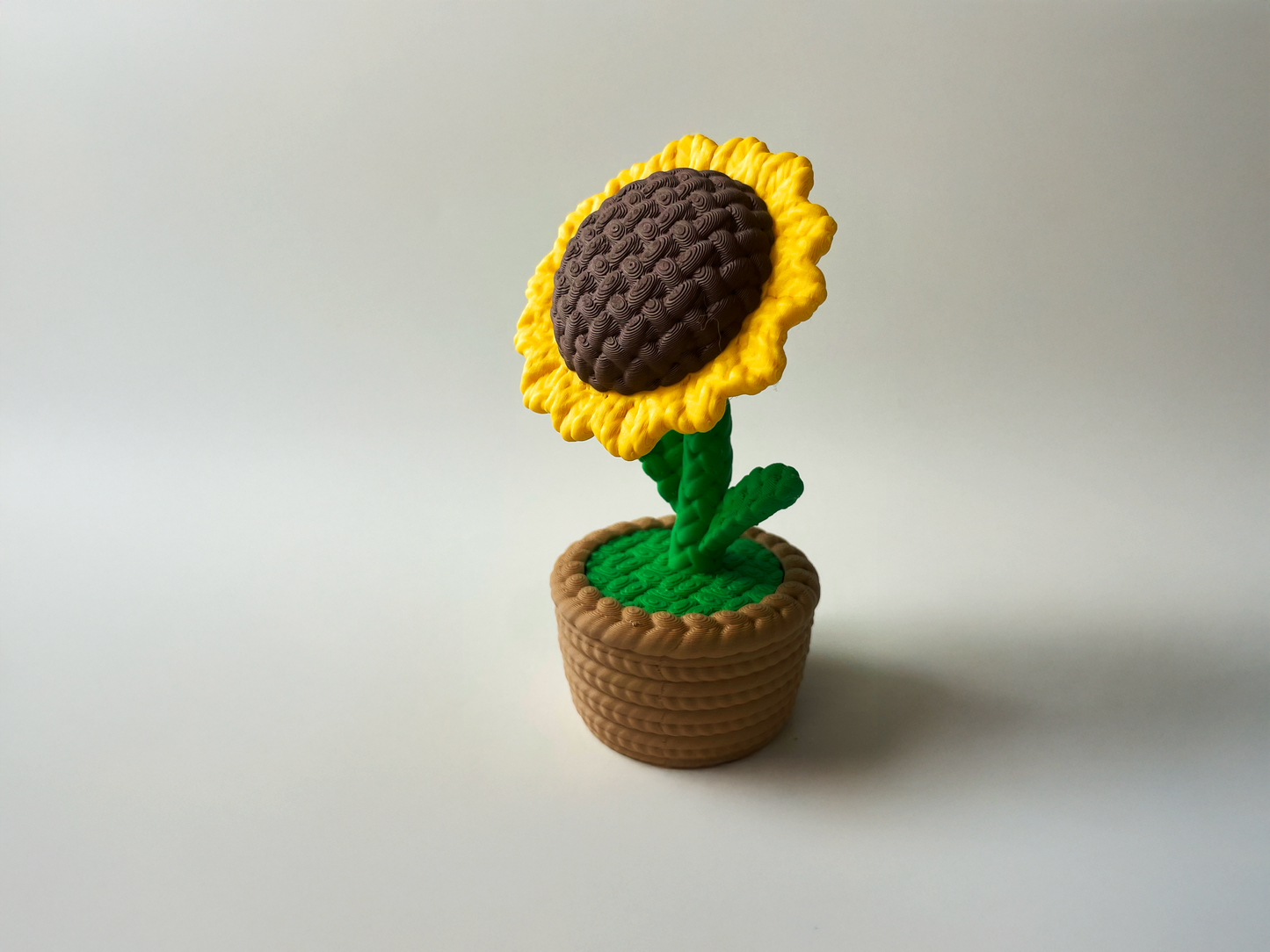 Sunflowers in a Latte Basket Desktop Decor For Lovers and Friends