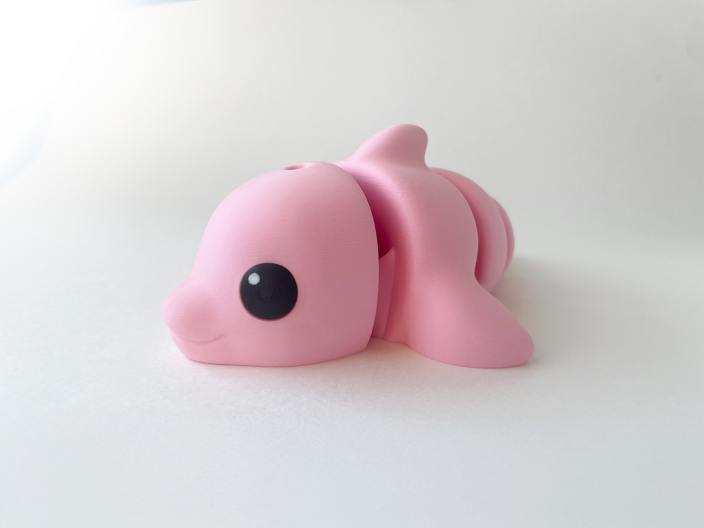ZOU's Cute Pink Dolphin Fidget Toy - Medium High-Quality 3D-Printed Articulated Buddy with Tiki-Taka Noise for Indoor and Outdoor Play & Stress Relief