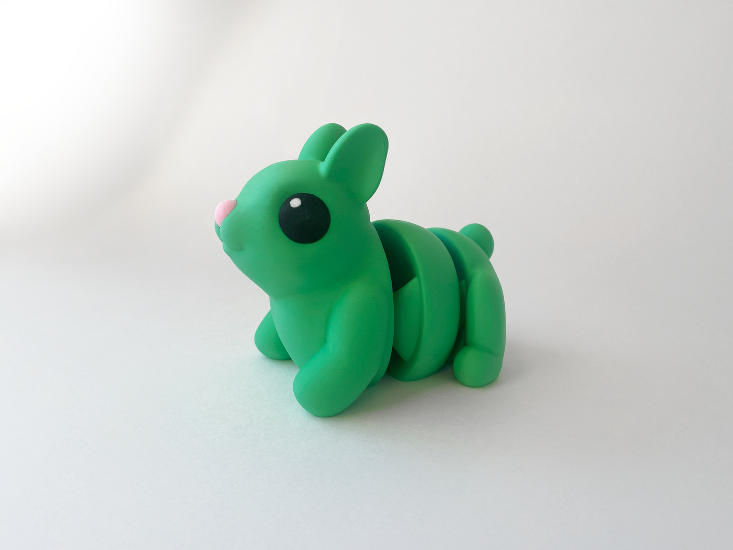Easter's Green Bunny Fidget Toy - Medium High-Quality 3D-Printed Articulated Buddy with Tiki-Taka Noise for Indoor and Outdoor Play & Stress Relief