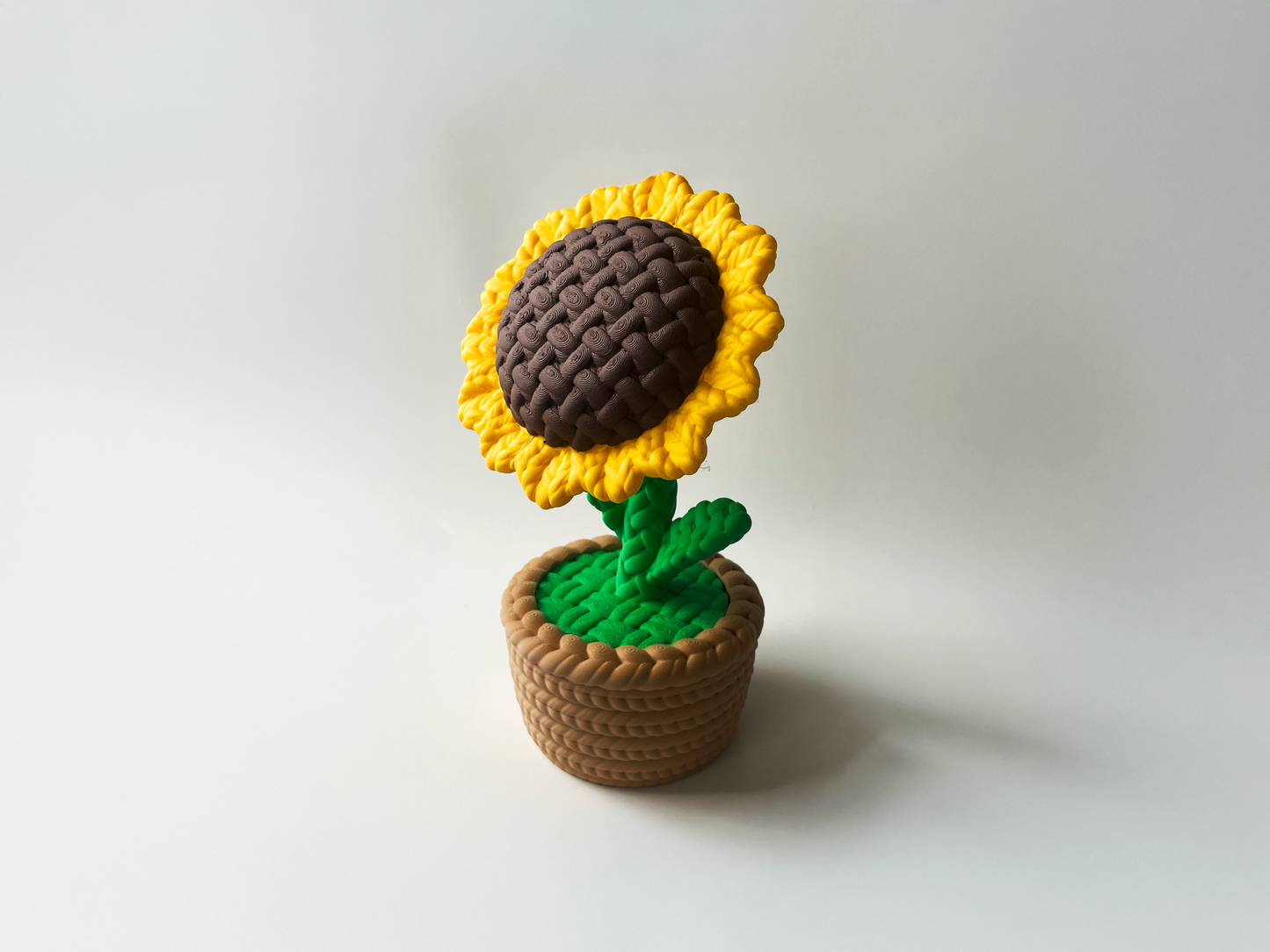 Sunflowers in a Latte Basket Desktop Decor For Lovers and Friends