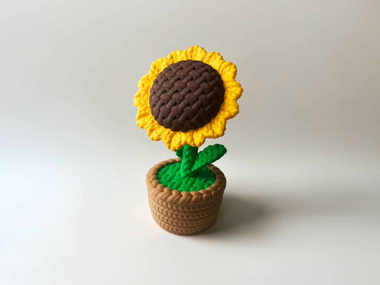 Sunflowers in a Latte Basket Desktop Decor For Lovers and Friends