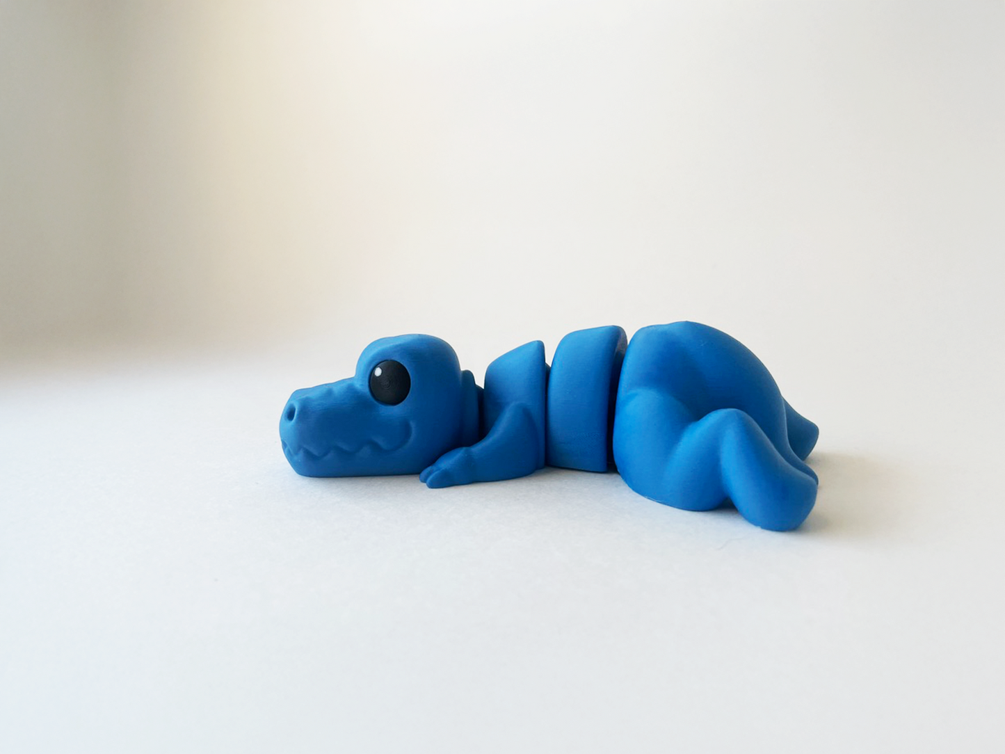 ZOU's Blue T-Rex Dino Fidget Toy - Medium High-Quality 3D-Printed Articulated Buddy with Tiki-Taka Noise for Indoor and Outdoor Play & Stress Relief
