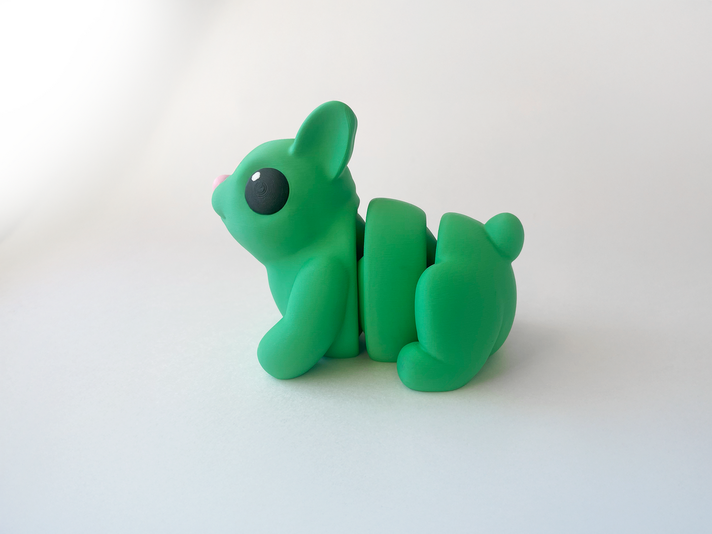 Easter's Green Bunny Fidget Toy - Medium High-Quality 3D-Printed Articulated Buddy with Tiki-Taka Noise for Indoor and Outdoor Play & Stress Relief