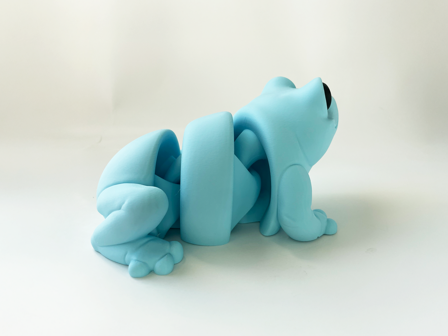 ZOU's BIG Blue Frog Fidget Toy - Large High-Quality 3D Printed Articulated Froggy for Indoor & Outdoor & Stress Relief Play