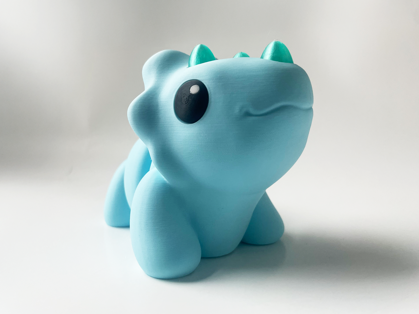 ZOU's BIG Blue Triceratops Dino Fidget Toy - High-Quality 3D Printed Articulated Dinosaur for Indoor & Outdoor Stress Relief Play