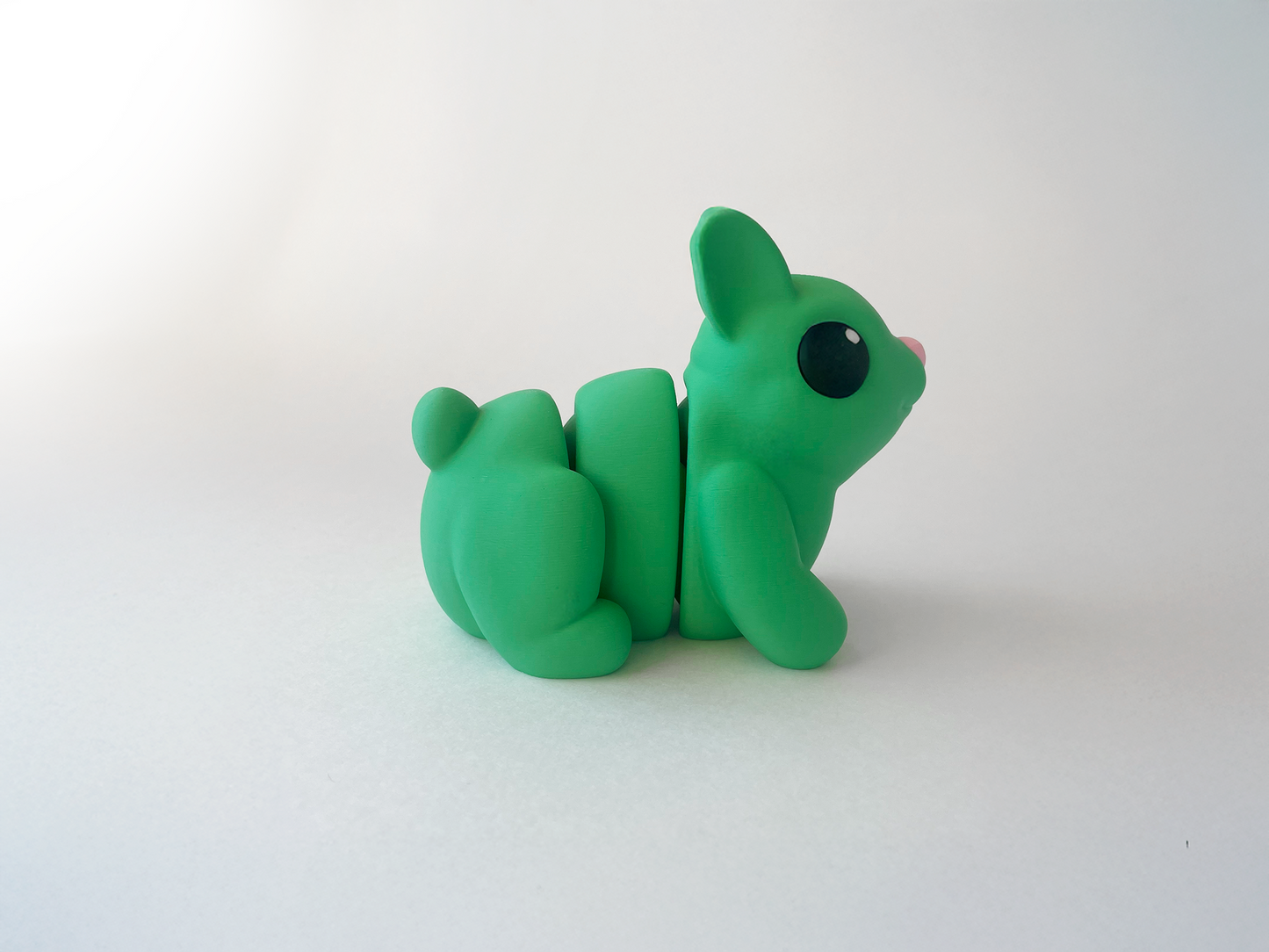 Easter's Green Bunny Fidget Toy - Medium High-Quality 3D-Printed Articulated Buddy with Tiki-Taka Noise for Indoor and Outdoor Play & Stress Relief