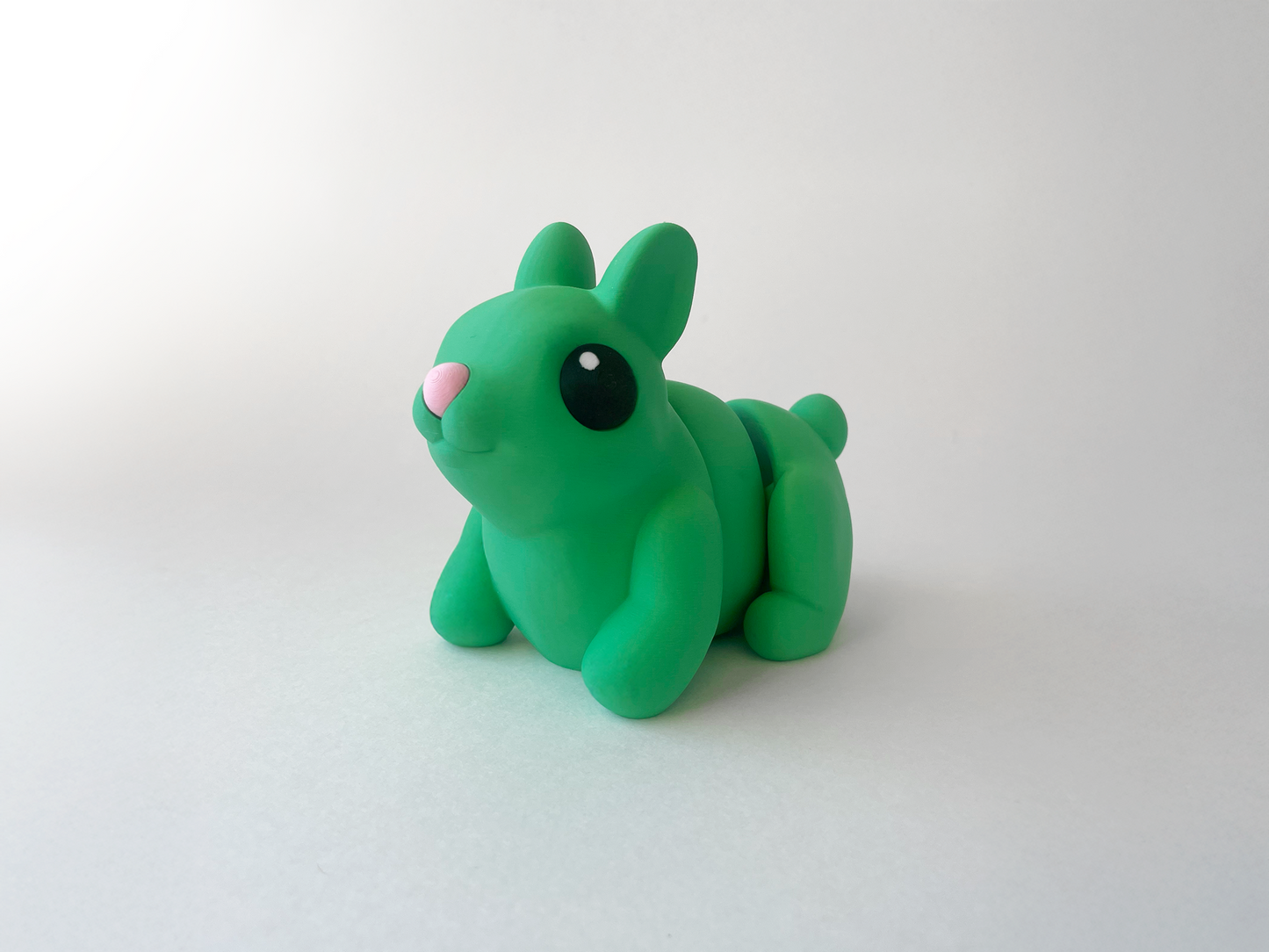 Easter's Green Bunny Fidget Toy - Medium High-Quality 3D-Printed Articulated Buddy with Tiki-Taka Noise for Indoor and Outdoor Play & Stress Relief
