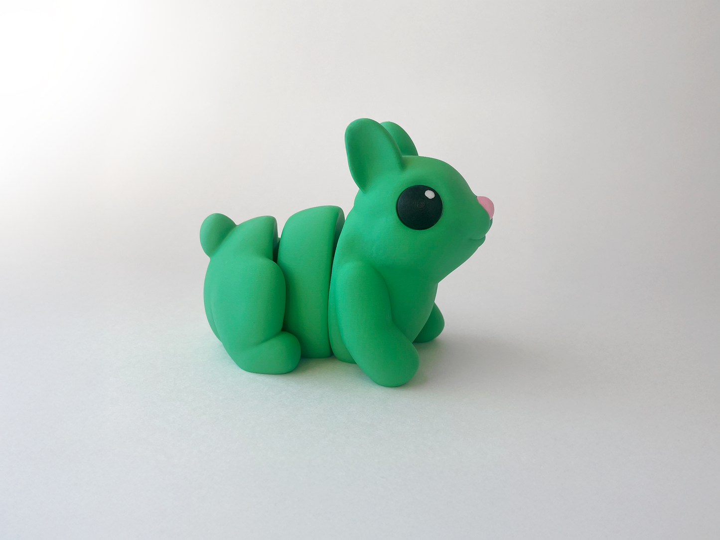 Easter's Green Bunny Fidget Toy - Medium High-Quality 3D-Printed Articulated Buddy with Tiki-Taka Noise for Indoor and Outdoor Play & Stress Relief