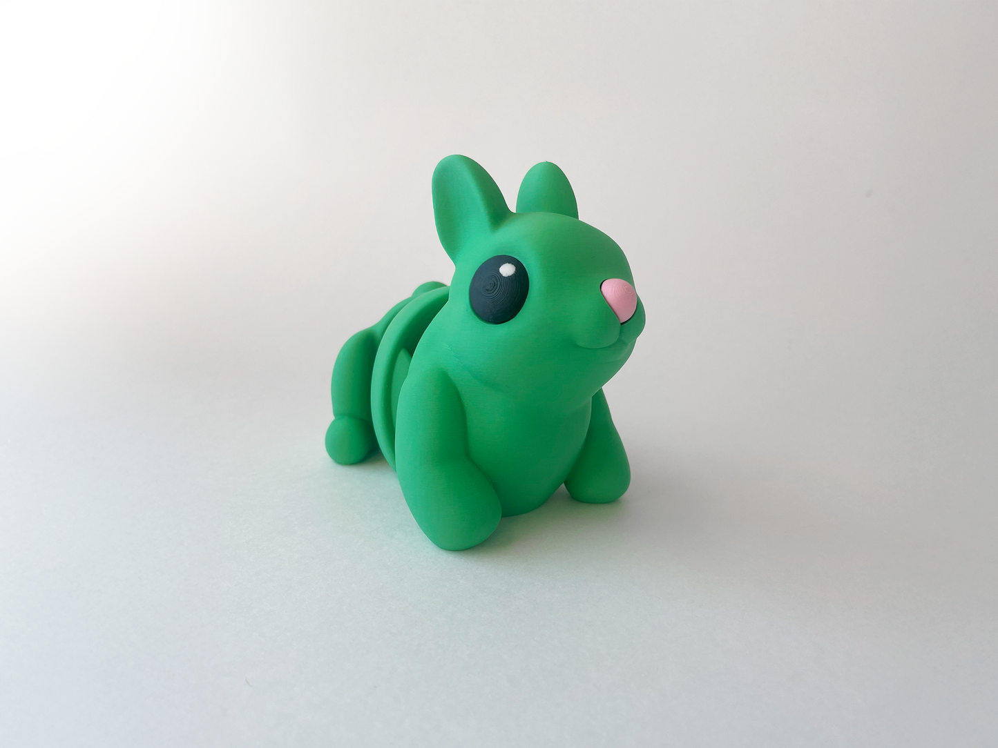 Easter's Green Bunny Fidget Toy - Medium High-Quality 3D-Printed Articulated Buddy with Tiki-Taka Noise for Indoor and Outdoor Play & Stress Relief