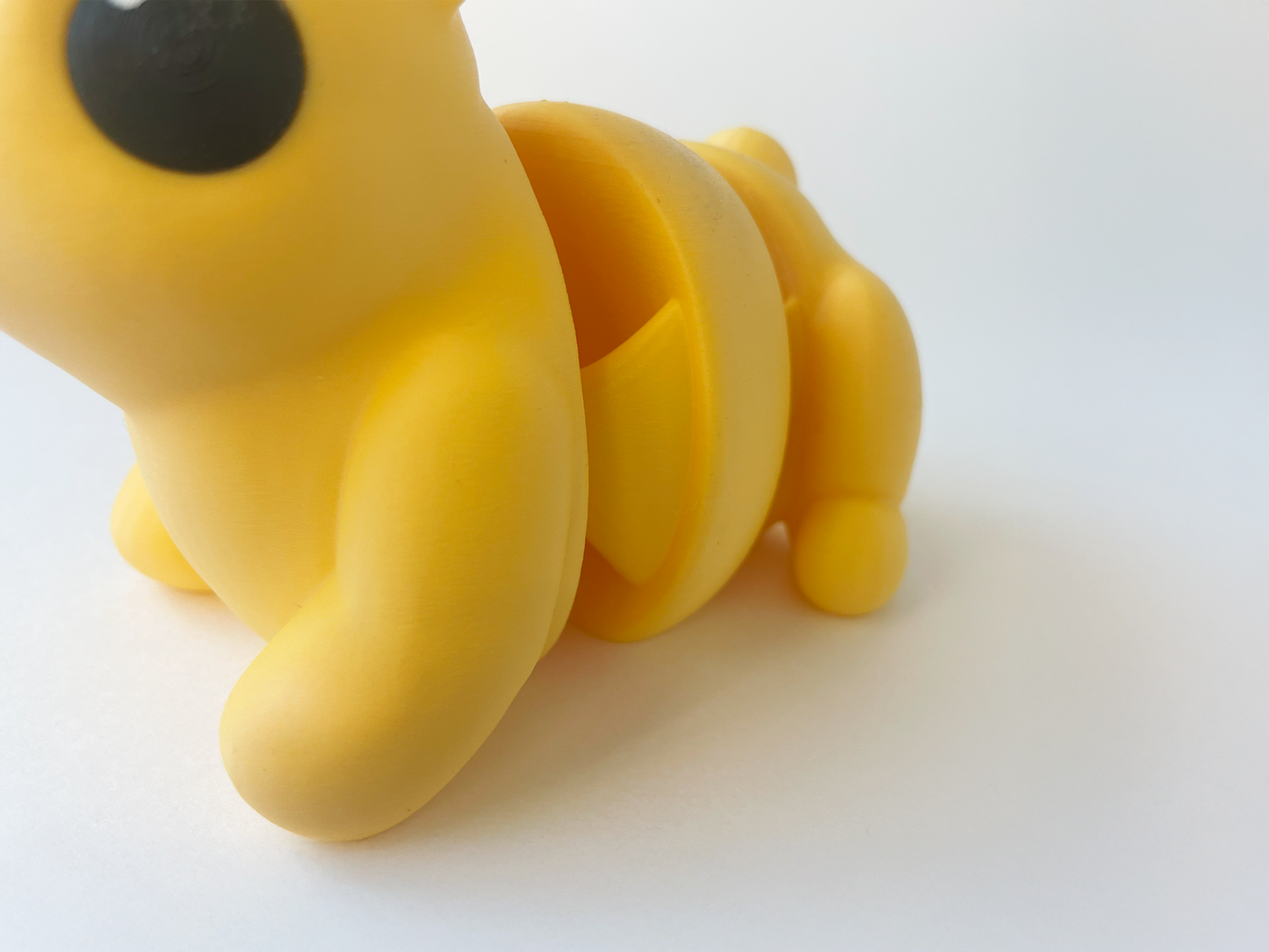 Easter's Yellow Bunny Fidget Toy - Medium High-Quality 3D-Printed Articulated Buddy with Tiki-Taka Noise for Indoor and Outdoor Play & Stress Relief