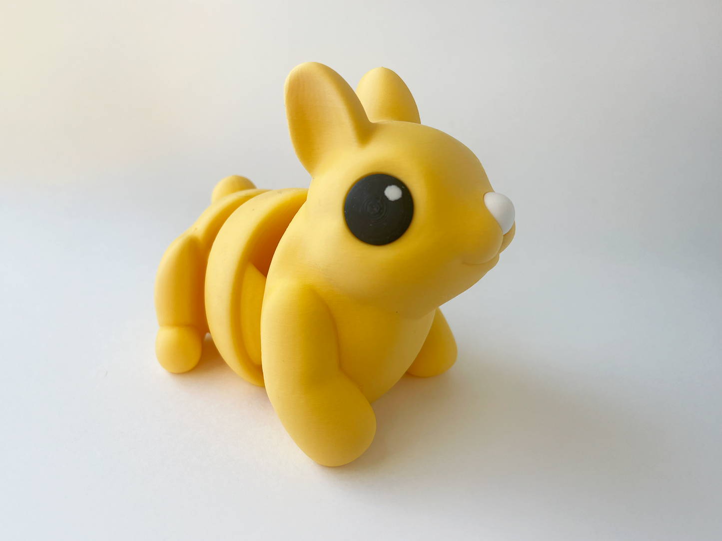 Easter's Yellow Bunny Fidget Toy - Medium High-Quality 3D-Printed Articulated Buddy with Tiki-Taka Noise for Indoor and Outdoor Play & Stress Relief