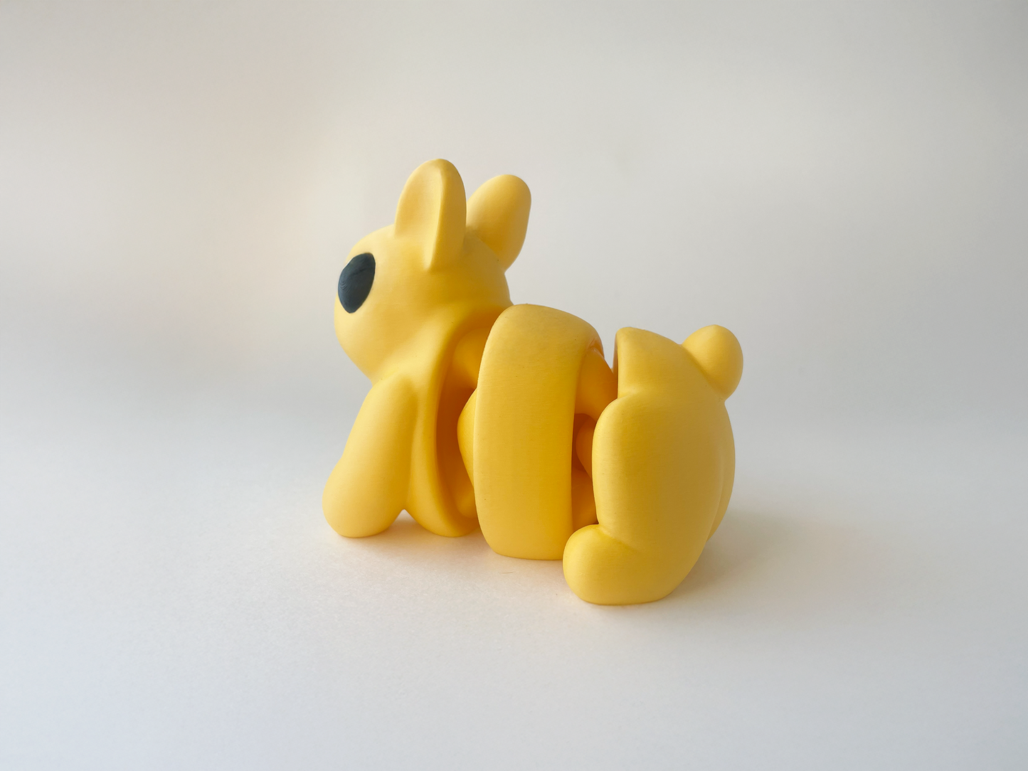Easter's Yellow Bunny Fidget Toy - Medium High-Quality 3D-Printed Articulated Buddy with Tiki-Taka Noise for Indoor and Outdoor Play & Stress Relief