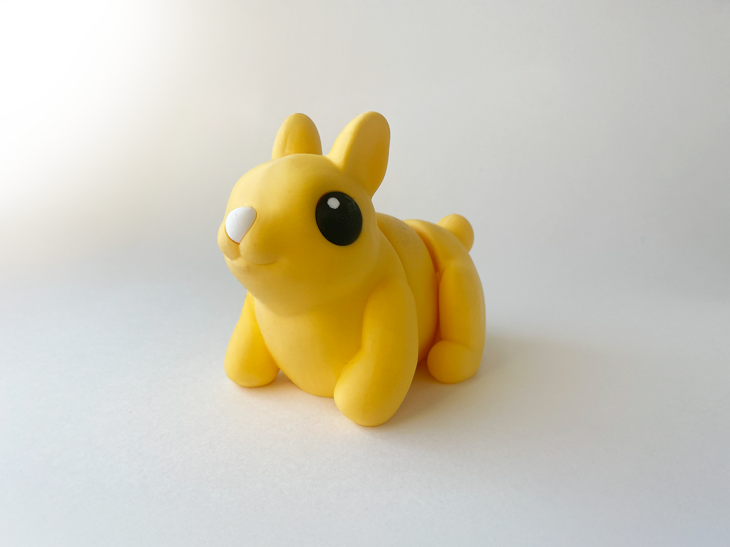 Easter's Yellow Bunny Fidget Toy - Medium High-Quality 3D-Printed Articulated Buddy with Tiki-Taka Noise for Indoor and Outdoor Play & Stress Relief