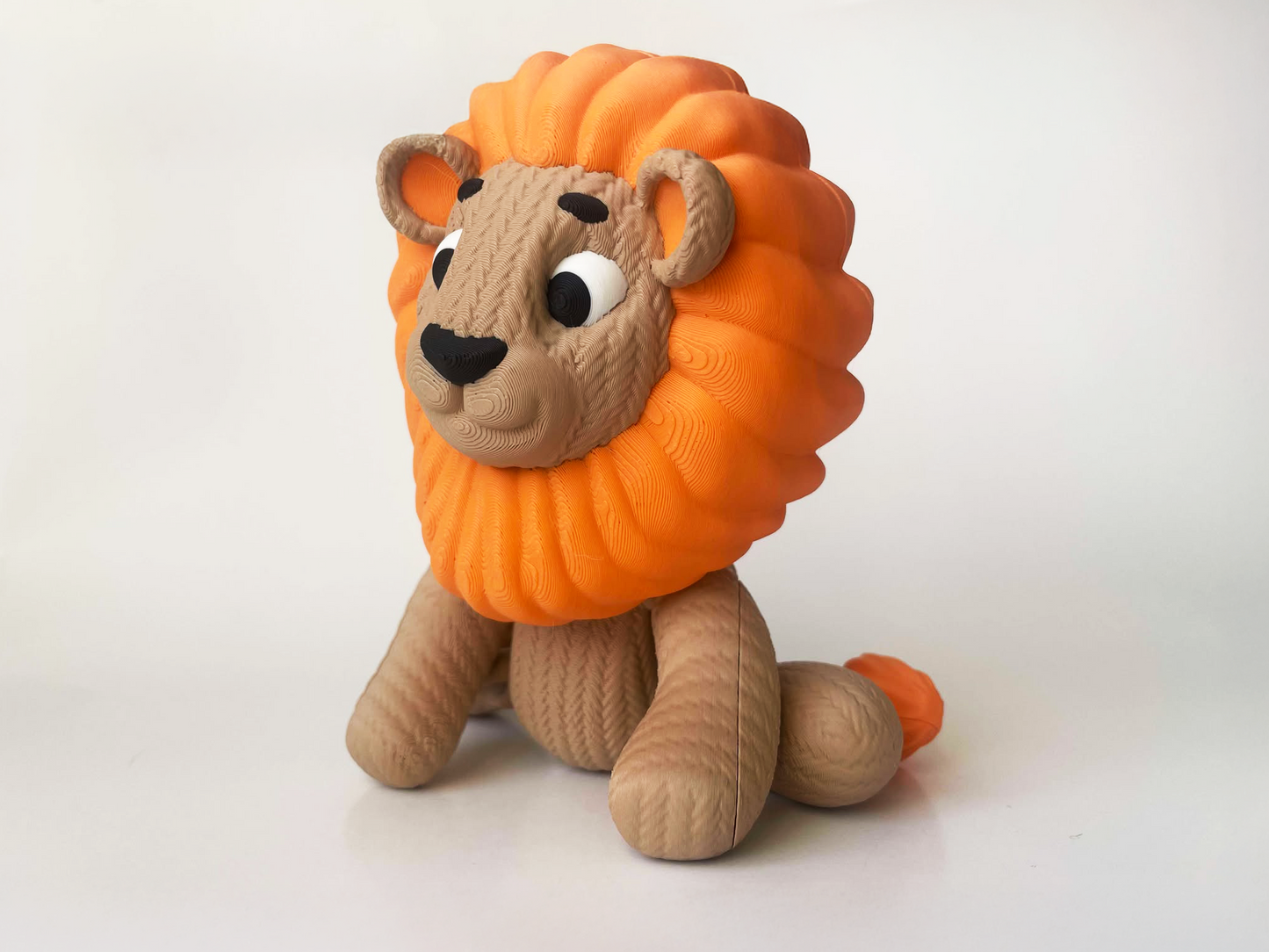 Tom's Mighty Lion Fidget Toy - High-Quality 3D-Printed Articulated Lion with Tiki-Taka Noise for Indoor and Outdoor Play & Stress Relief Play