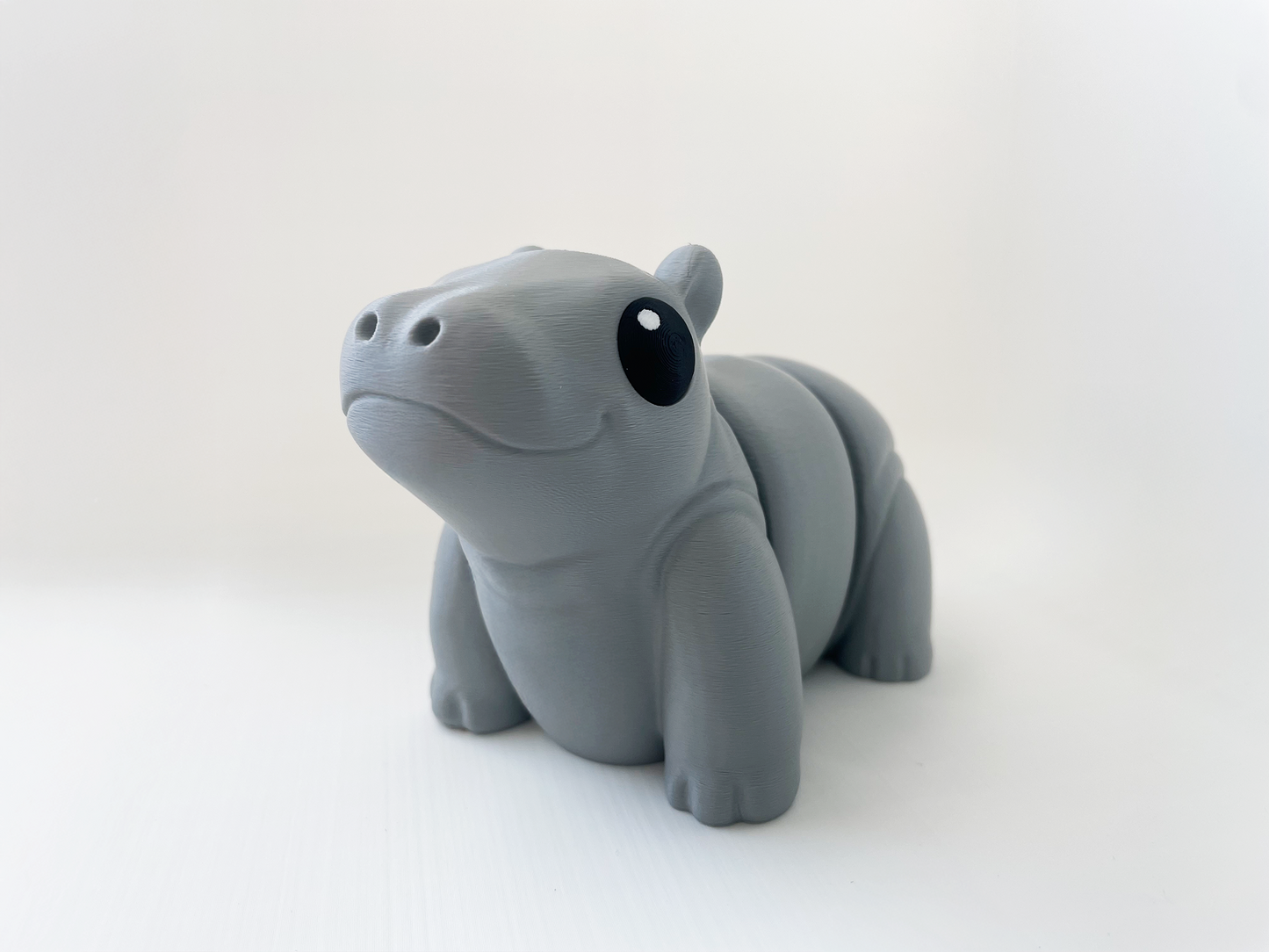 Benny's Chunky Hippo Fidget Toy- - High-Quality 3D Printed Articulated Hippopotamus for Tabletop Tactile Play & Stress Relief