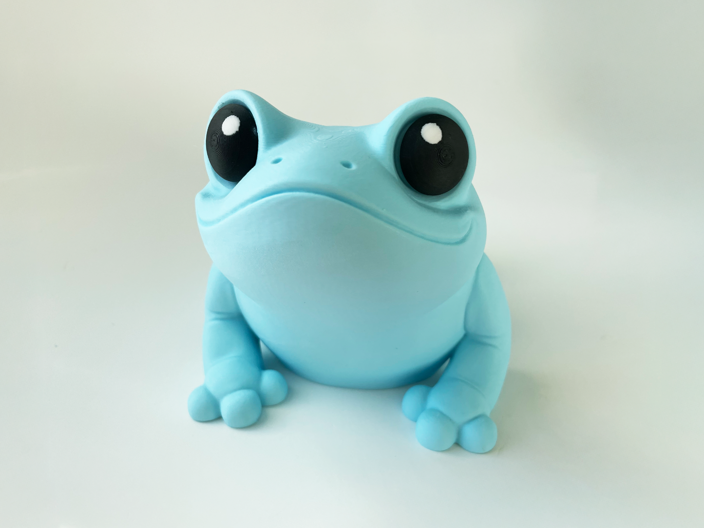ZOU's BIG Blue Frog Fidget Toy - Large High-Quality 3D Printed Articulated Froggy for Indoor & Outdoor & Stress Relief Play