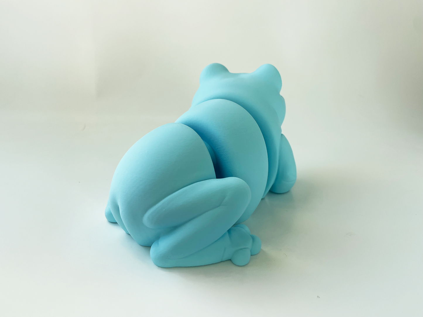 ZOU's BIG Blue Frog Fidget Toy - Large High-Quality 3D Printed Articulated Froggy for Indoor & Outdoor & Stress Relief Play
