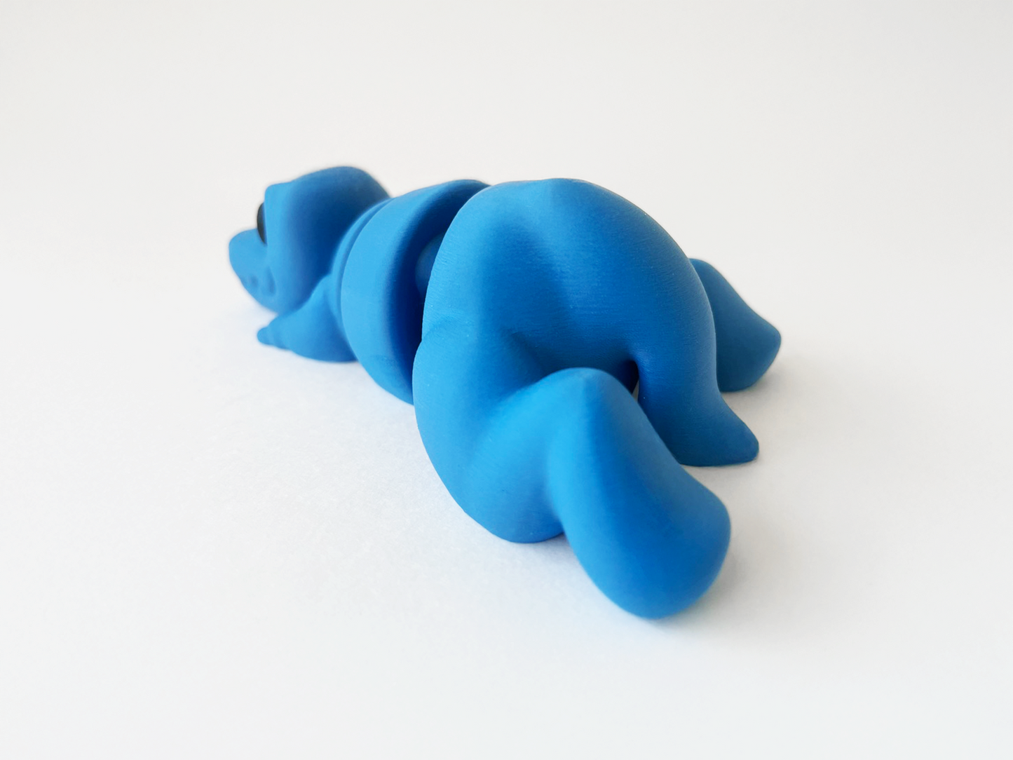 ZOU's Blue T-Rex Dino Fidget Toy - Medium High-Quality 3D-Printed Articulated Buddy with Tiki-Taka Noise for Indoor and Outdoor Play & Stress Relief