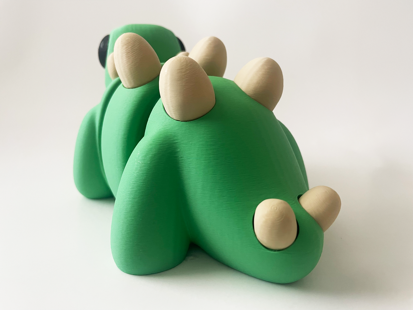 ZOU's BIG Green Stegosaurus Dino Fidget Toy - High-Quality 3D Printed Articulated Dinosaur for Indoor & Outdoor & Stress Relief Play