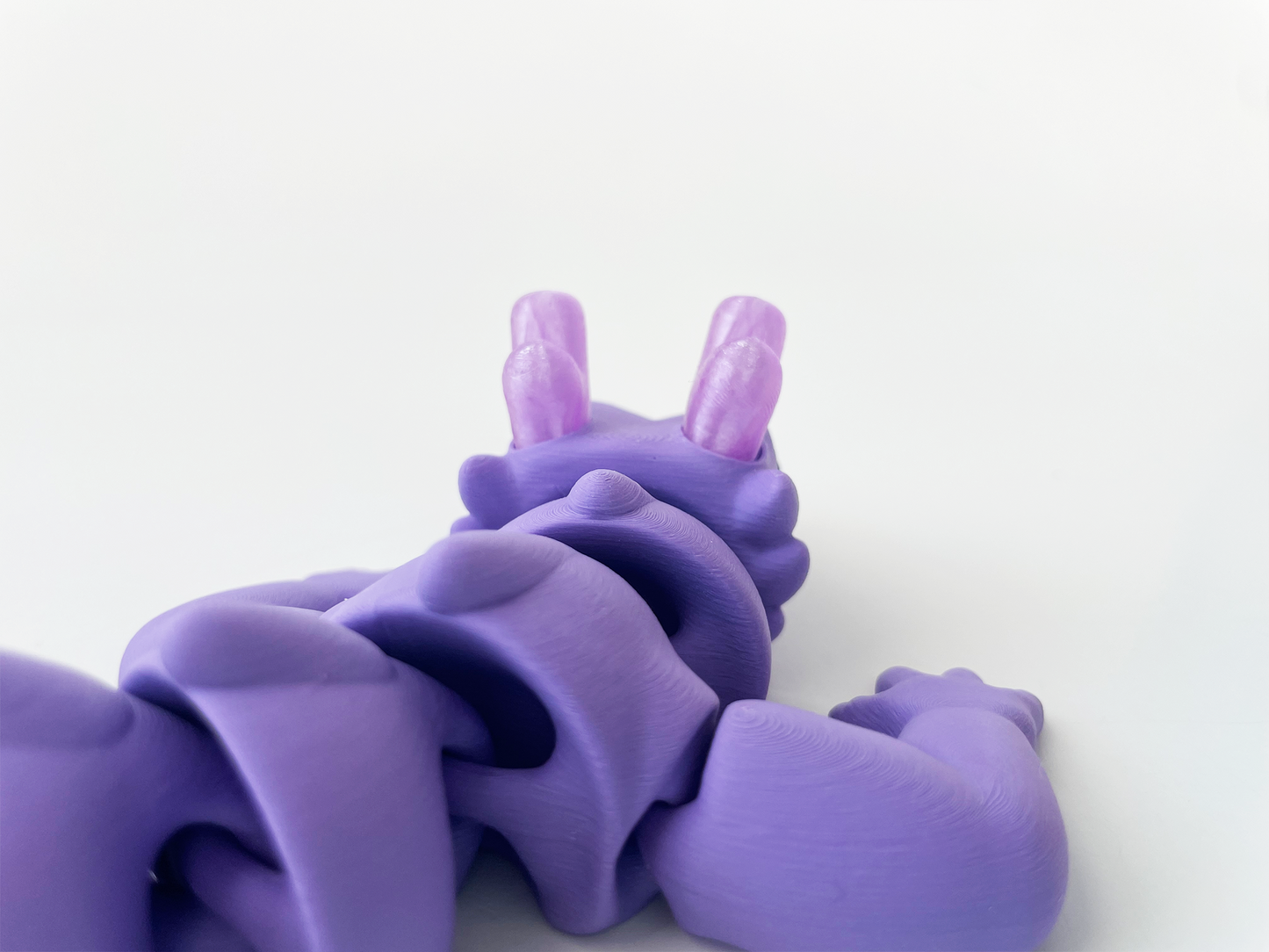 Zou's Purple Dragon Fidget Toy- - Medium High-Quality 3D Printed Articulated Dragon for Tabletop Tactile Play & Stress Relief