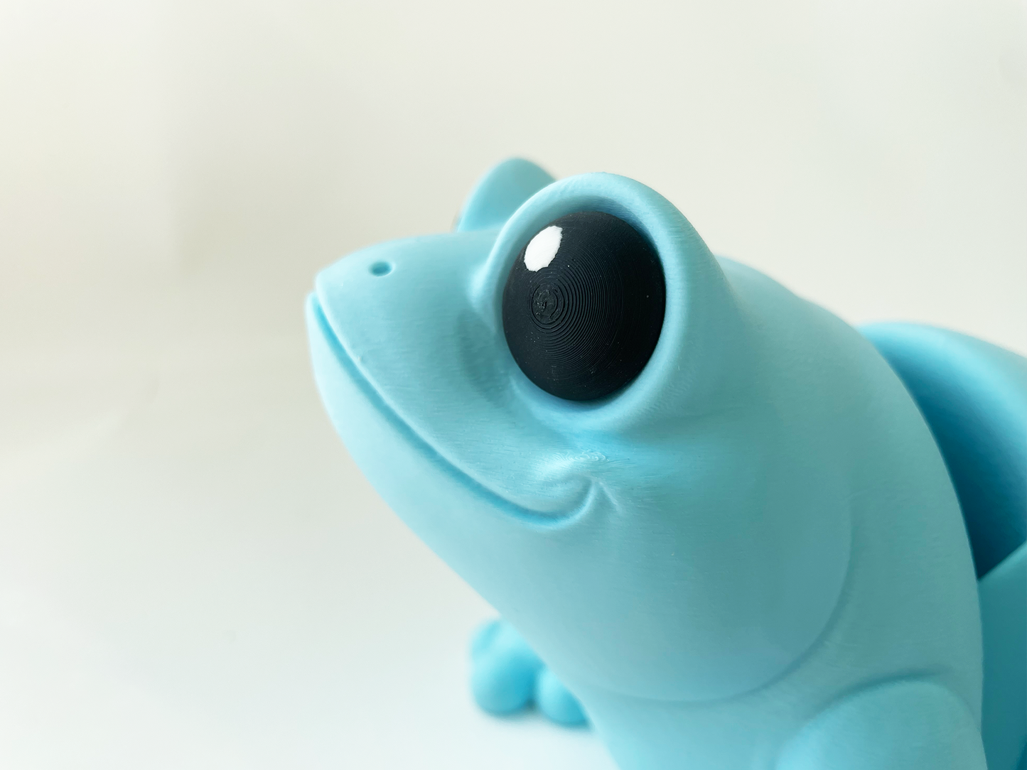 ZOU's BIG Blue Frog Fidget Toy - Large High-Quality 3D Printed Articulated Froggy for Indoor & Outdoor & Stress Relief Play