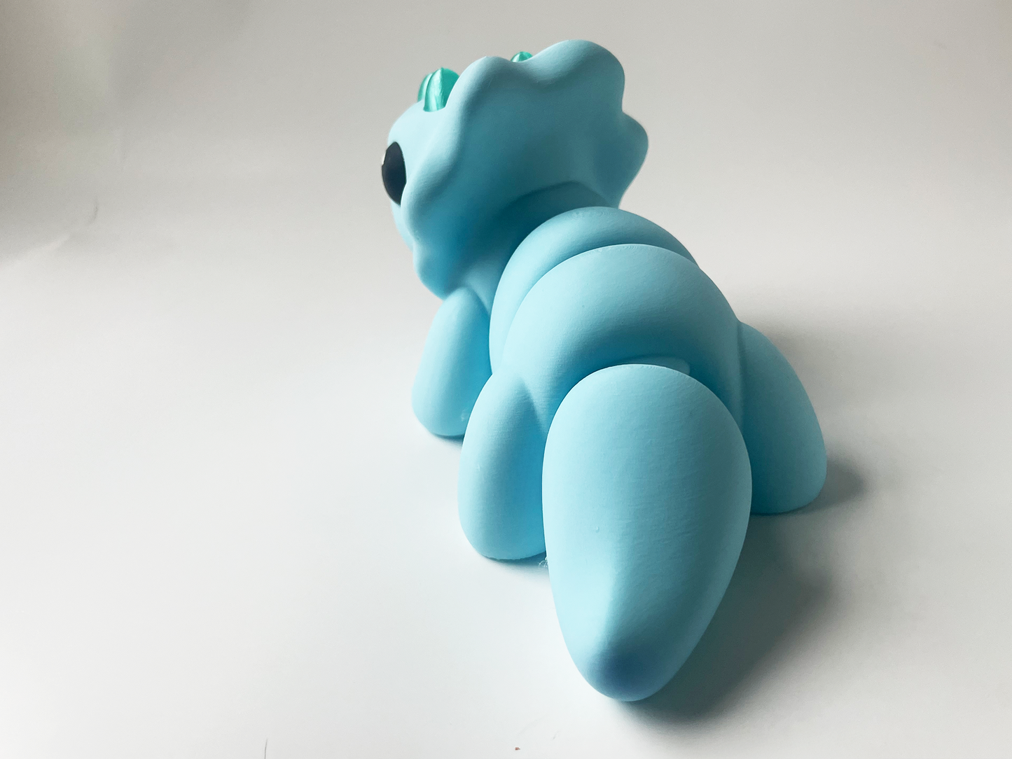 ZOU's BIG Blue Triceratops Dino Fidget Toy - High-Quality 3D Printed Articulated Dinosaur for Indoor & Outdoor Stress Relief Play