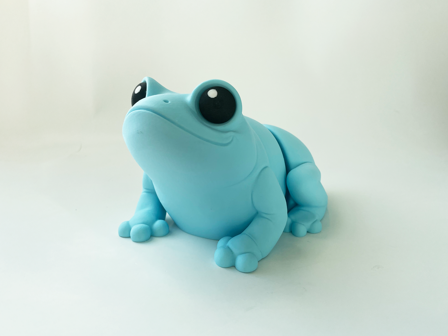 ZOU's BIG Blue Frog Fidget Toy - Large High-Quality 3D Printed Articulated Froggy for Indoor & Outdoor & Stress Relief Play