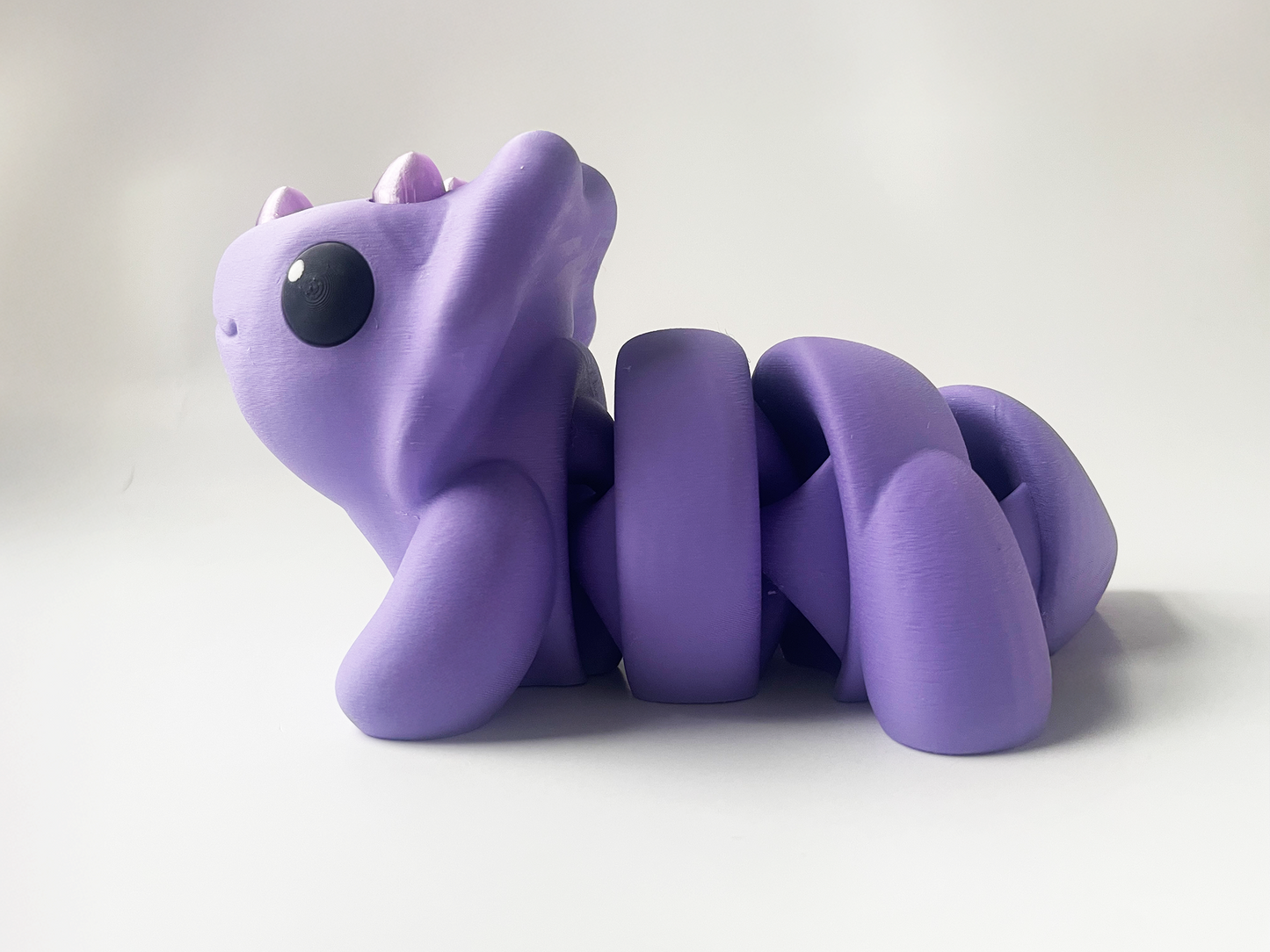 ZOU's BIG Purple Triceratops Dino Fidget Toy - High-Quality 3D Printed Articulated Dinosaur for Indoor & Outdoor Stress Relief Play