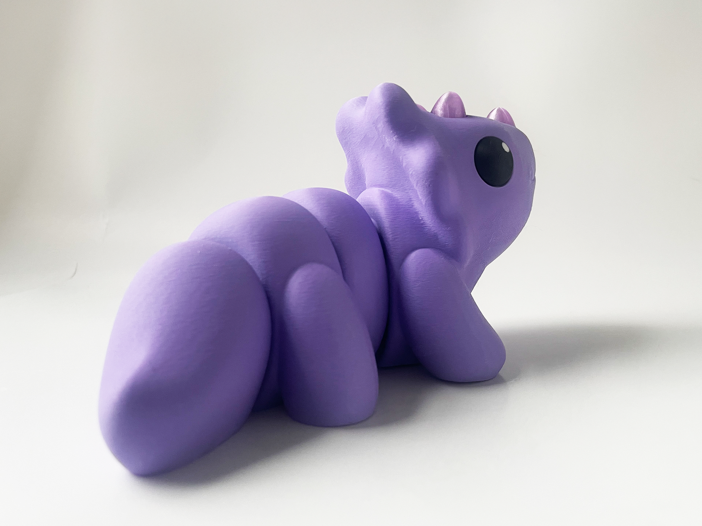 ZOU's BIG Purple Triceratops Dino Fidget Toy - High-Quality 3D Printed Articulated Dinosaur for Indoor & Outdoor Stress Relief Play