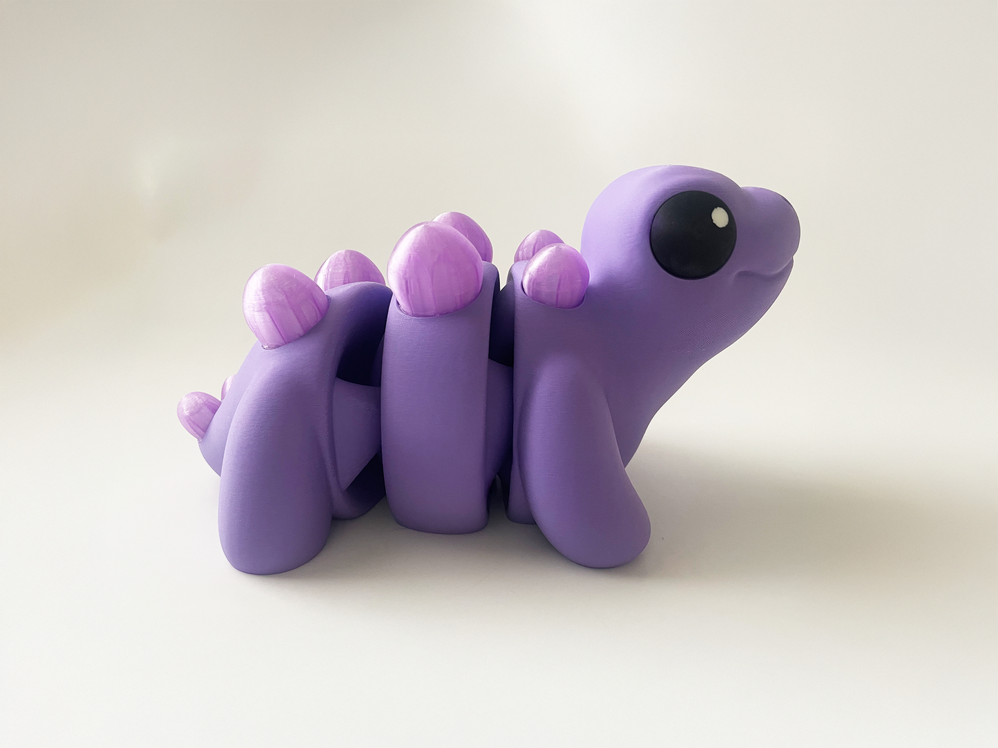 ZOU's BIG Purple Stegosaurus Dino Fidget Toy - High-Quality 3D Printed Articulated Dinosaur for Indoor & Outdoor & Stress Relief Play
