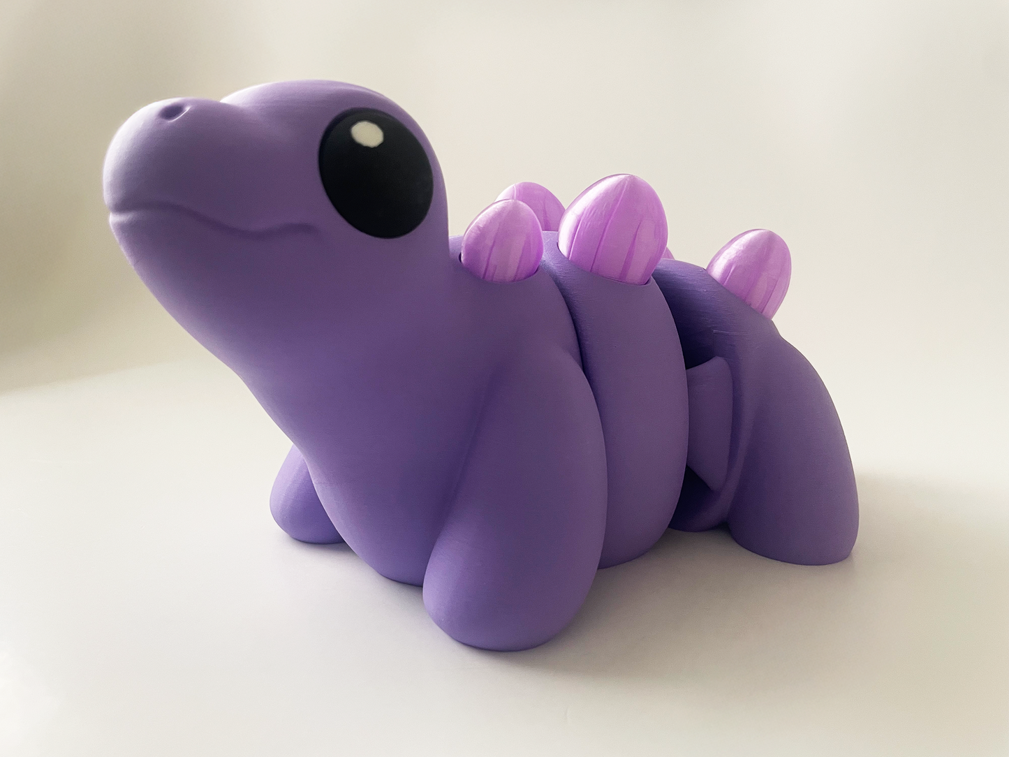 ZOU's BIG Purple Stegosaurus Dino Fidget Toy - High-Quality 3D Printed Articulated Dinosaur for Indoor & Outdoor & Stress Relief Play