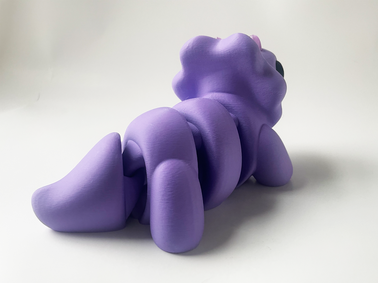 ZOU's BIG Purple Triceratops Dino Fidget Toy - High-Quality 3D Printed Articulated Dinosaur for Indoor & Outdoor Stress Relief Play