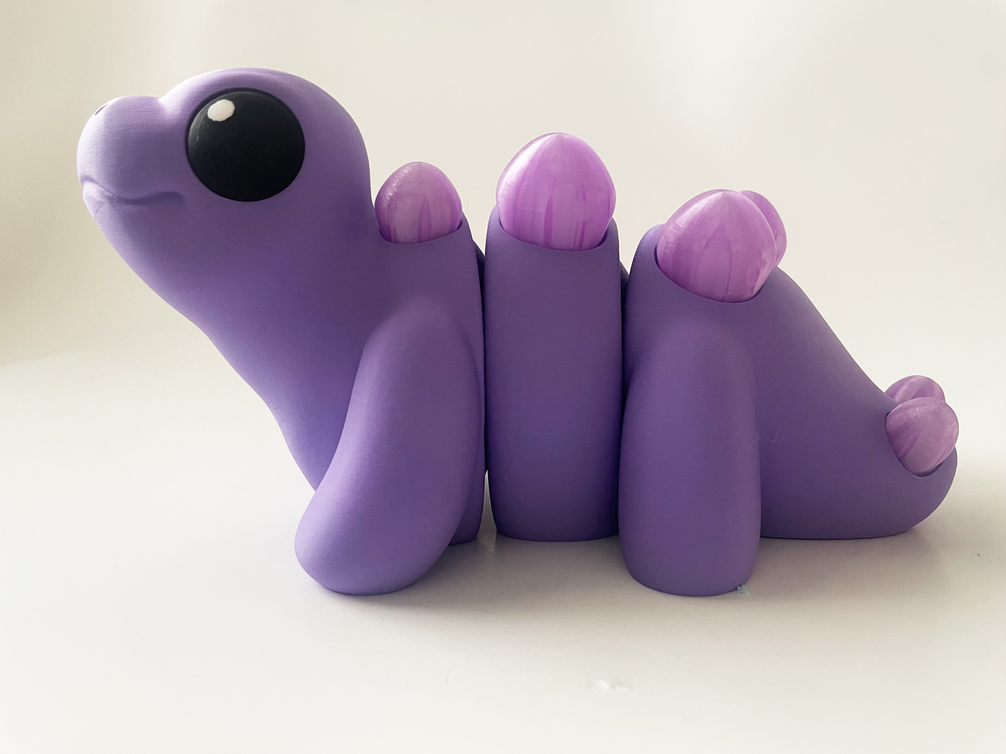ZOU's BIG Purple Stegosaurus Dino Fidget Toy - High-Quality 3D Printed Articulated Dinosaur for Indoor & Outdoor & Stress Relief Play