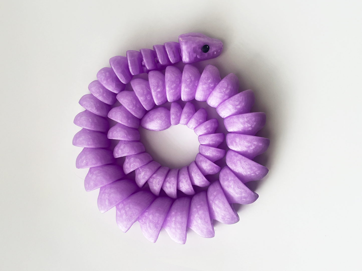 ZOU's Large Translucent Purple Boa Snake Toy - High-Quality 3D-Printed Articulated Buddy with Tiki-Taka Noise for Indoor and Outdoor Play