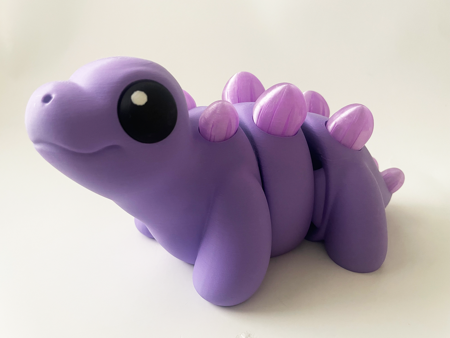 ZOU's BIG Purple Stegosaurus Dino Fidget Toy - High-Quality 3D Printed Articulated Dinosaur for Indoor & Outdoor & Stress Relief Play