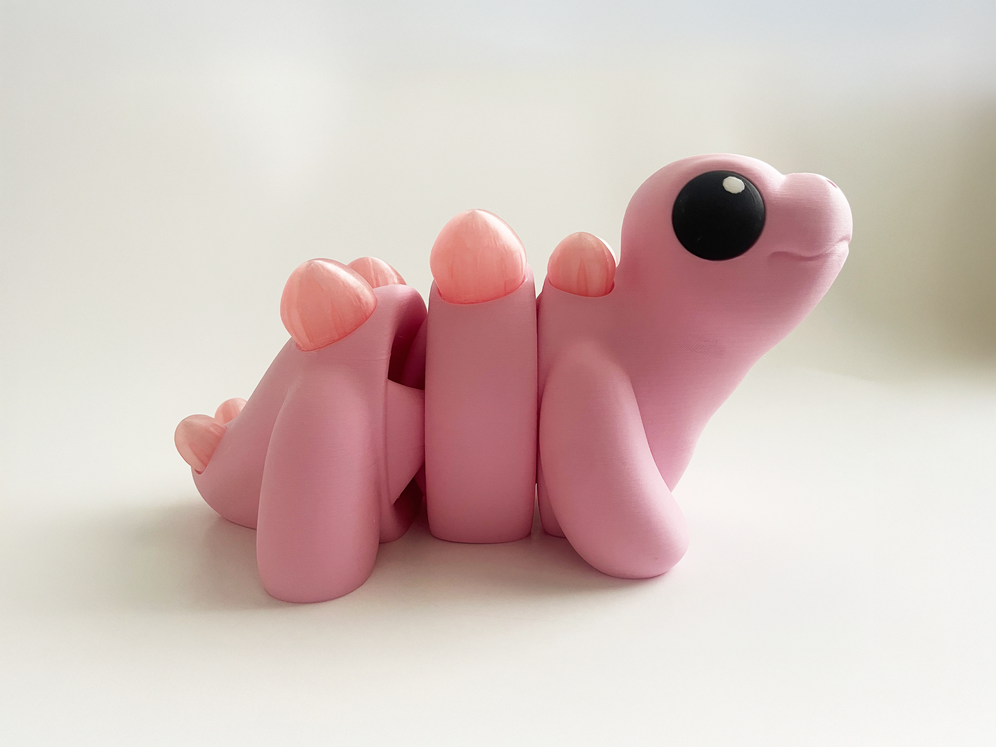 ZOU's BIG Pink Stegosaurus Dino Fidget Toy - High-Quality 3D Printed Articulated Dinosaur for Indoor & Outdoor & Stress Relief Play