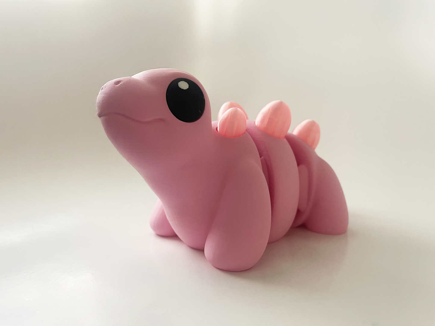 ZOU's BIG Pink Stegosaurus Dino Fidget Toy - High-Quality 3D Printed Articulated Dinosaur for Indoor & Outdoor & Stress Relief Play