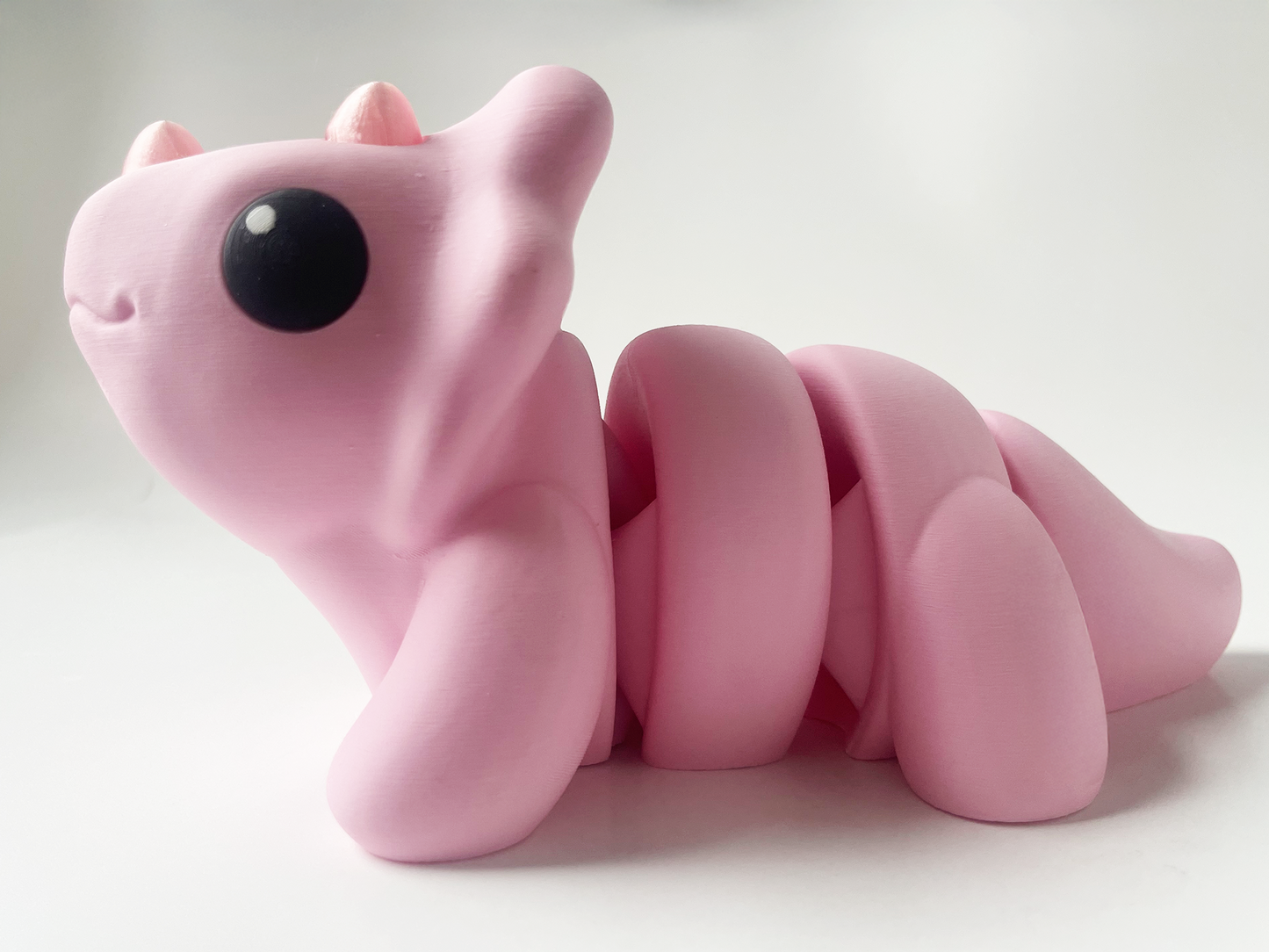 ZOU's BIG Pink Triceratops Dino Fidget Toy - High-Quality 3D Printed Articulated Dinosaur for Indoor & Outdoor Stress Relief Play