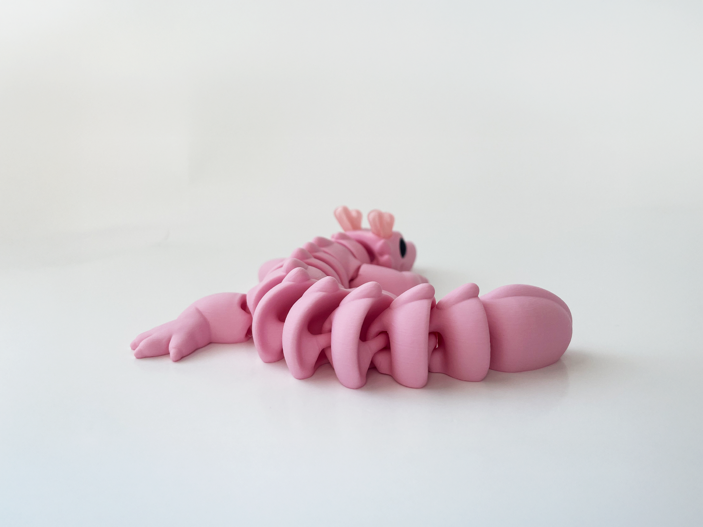 Zou's Pink Dragon Fidget Toy- - Medium High-Quality 3D Printed Articulated Dragon for Tabletop Tactile Play & Stress Relief
