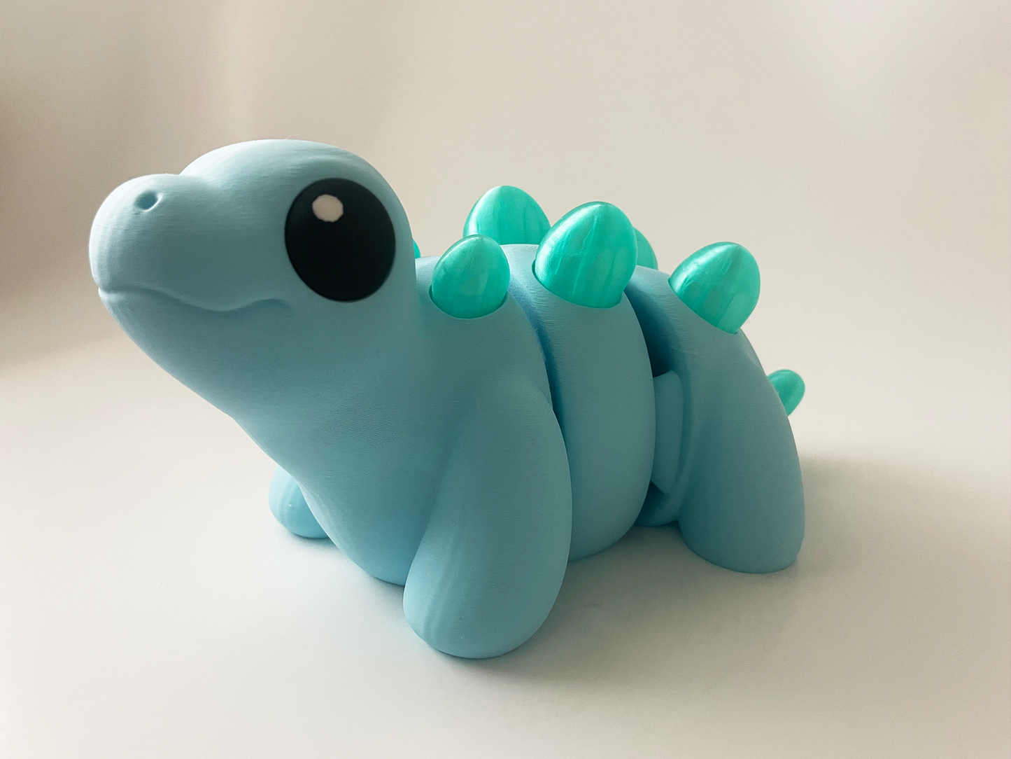 ZOU's BIG Blue Stegosaurus Dino Fidget Toy - High-Quality 3D Printed Articulated Dinosaur for Indoor & Outdoor & Stress Relief Play