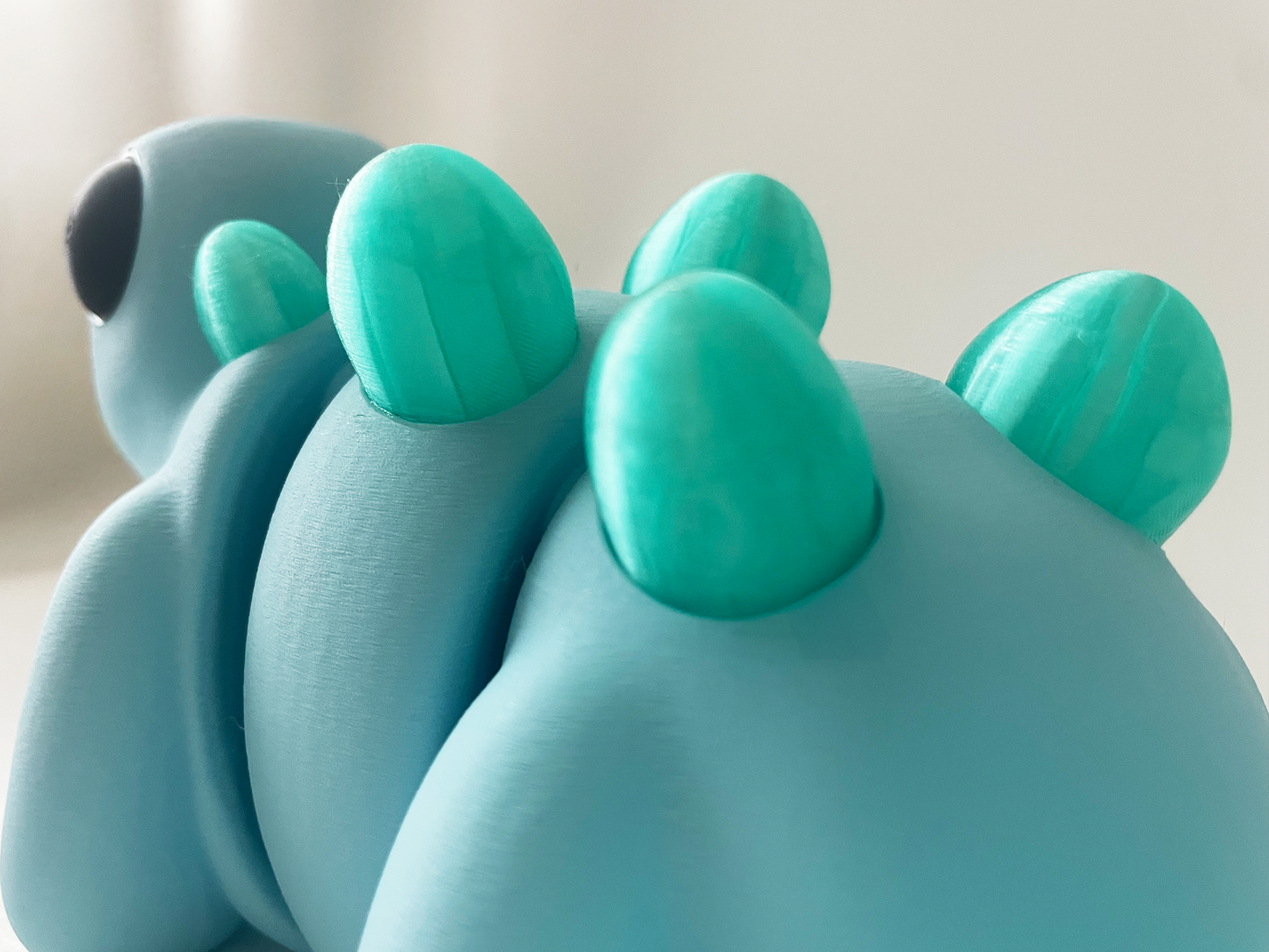 ZOU's BIG Blue Stegosaurus Dino Fidget Toy - High-Quality 3D Printed Articulated Dinosaur for Indoor & Outdoor & Stress Relief Play