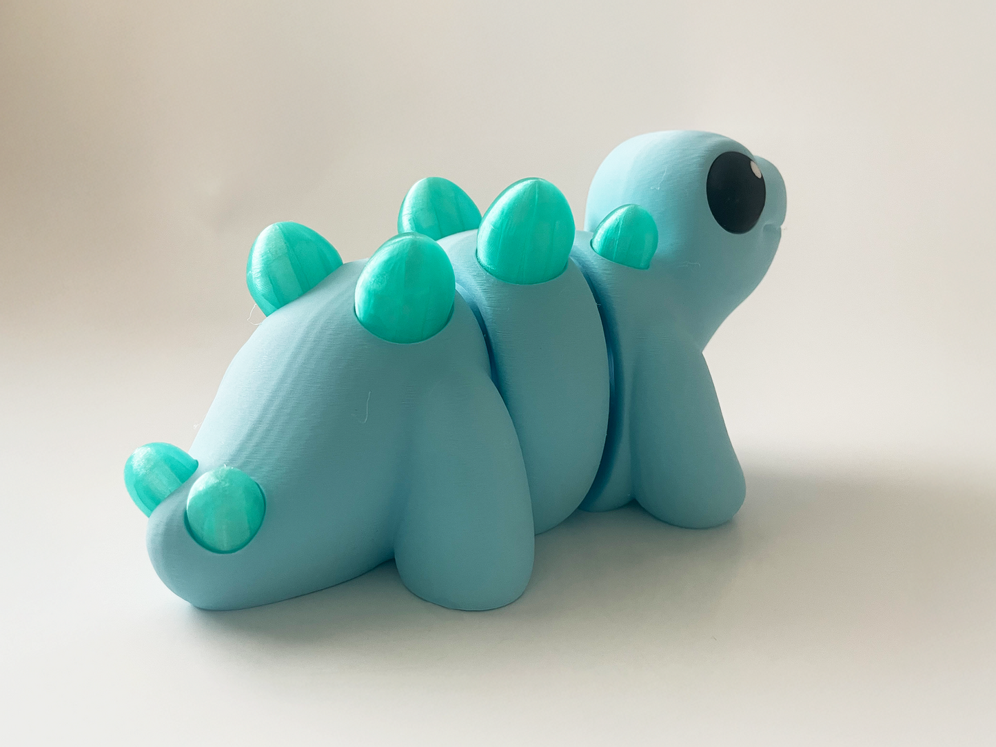 ZOU's BIG Blue Stegosaurus Dino Fidget Toy - High-Quality 3D Printed Articulated Dinosaur for Indoor & Outdoor & Stress Relief Play