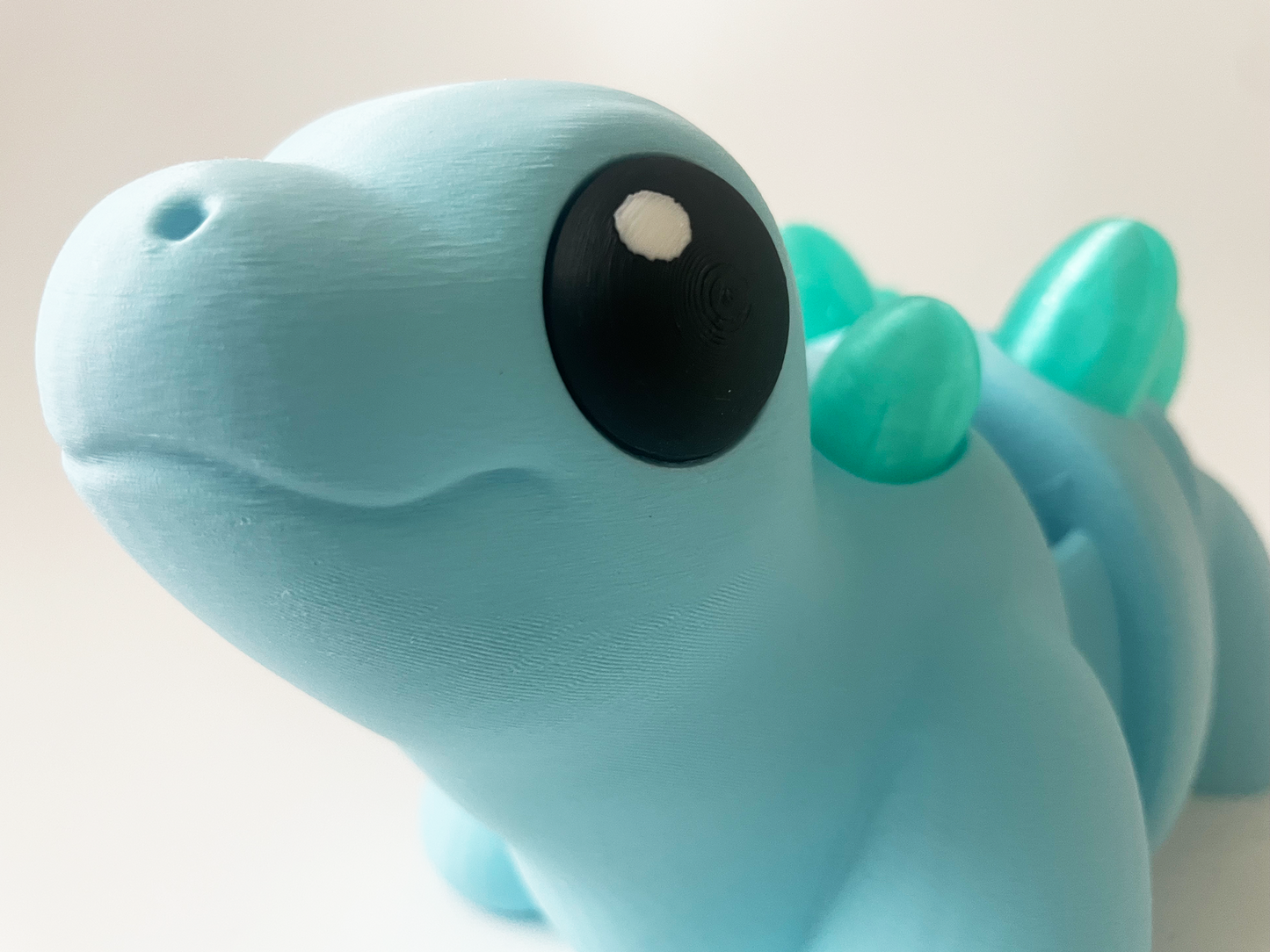 ZOU's BIG Blue Stegosaurus Dino Fidget Toy - High-Quality 3D Printed Articulated Dinosaur for Indoor & Outdoor & Stress Relief Play