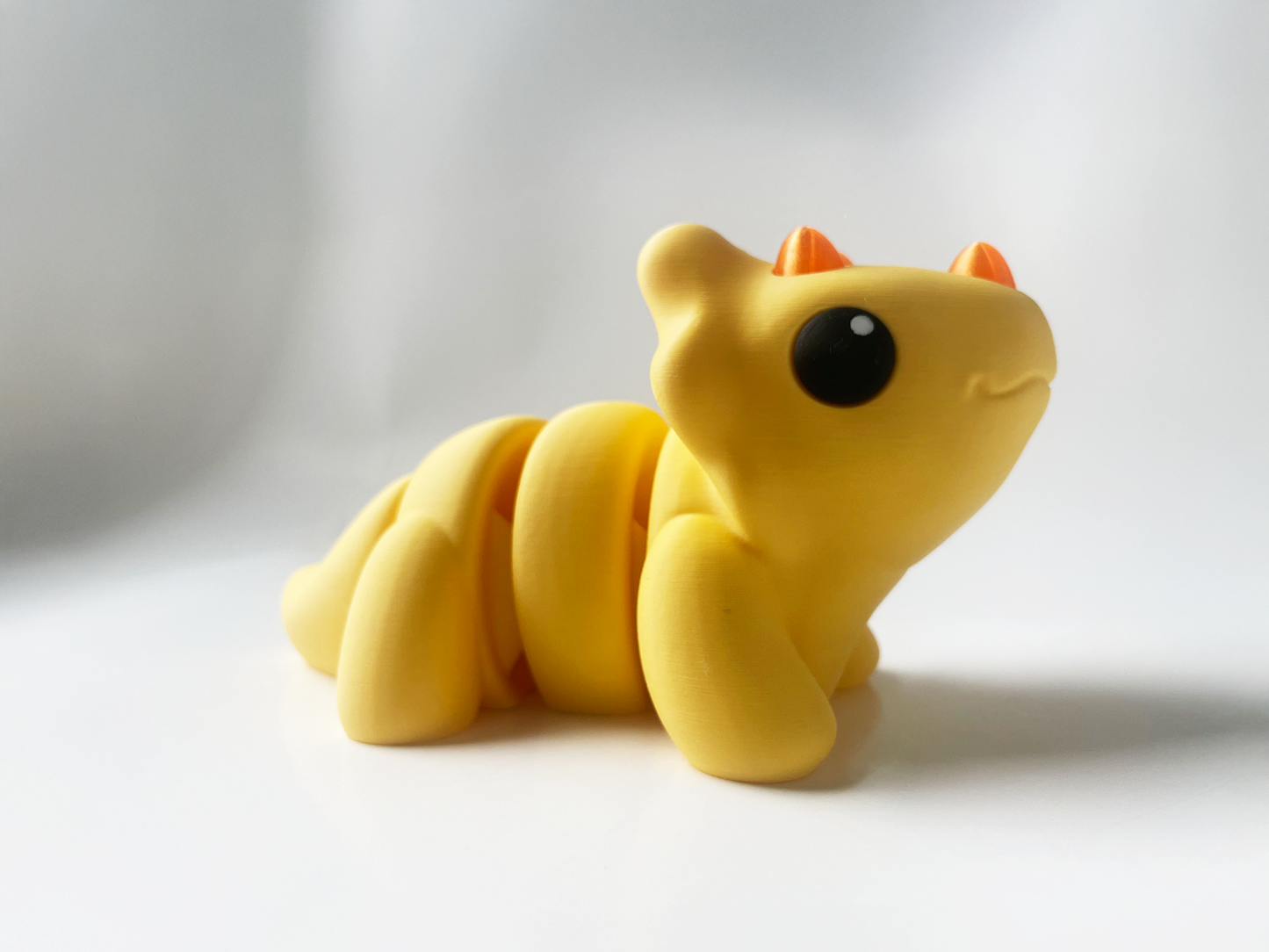 ZOU's BIG Yellow Triceratops Dino Fidget Toy - High-Quality 3D Printed Articulated Dinosaur for Indoor & Outdoor Stress Relief Play