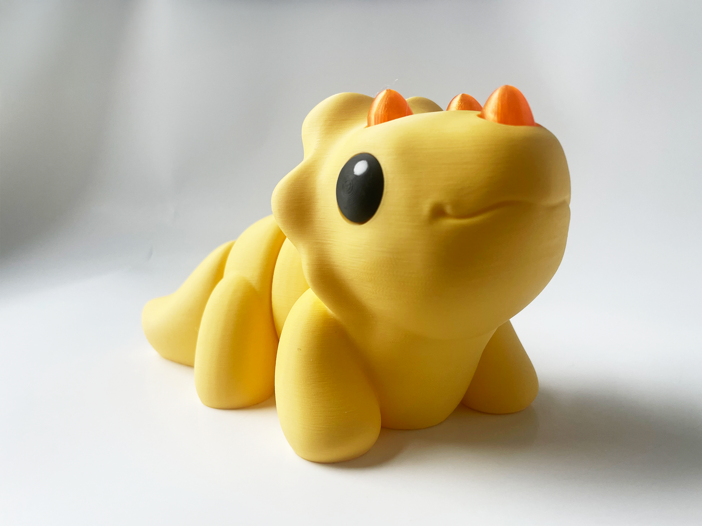 ZOU's BIG Yellow Triceratops Dino Fidget Toy - High-Quality 3D Printed Articulated Dinosaur for Indoor & Outdoor Stress Relief Play