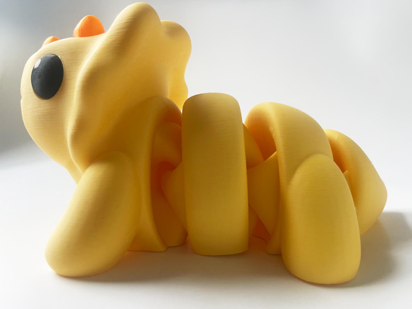 ZOU's BIG Yellow Triceratops Dino Fidget Toy - High-Quality 3D Printed Articulated Dinosaur for Indoor & Outdoor Stress Relief Play